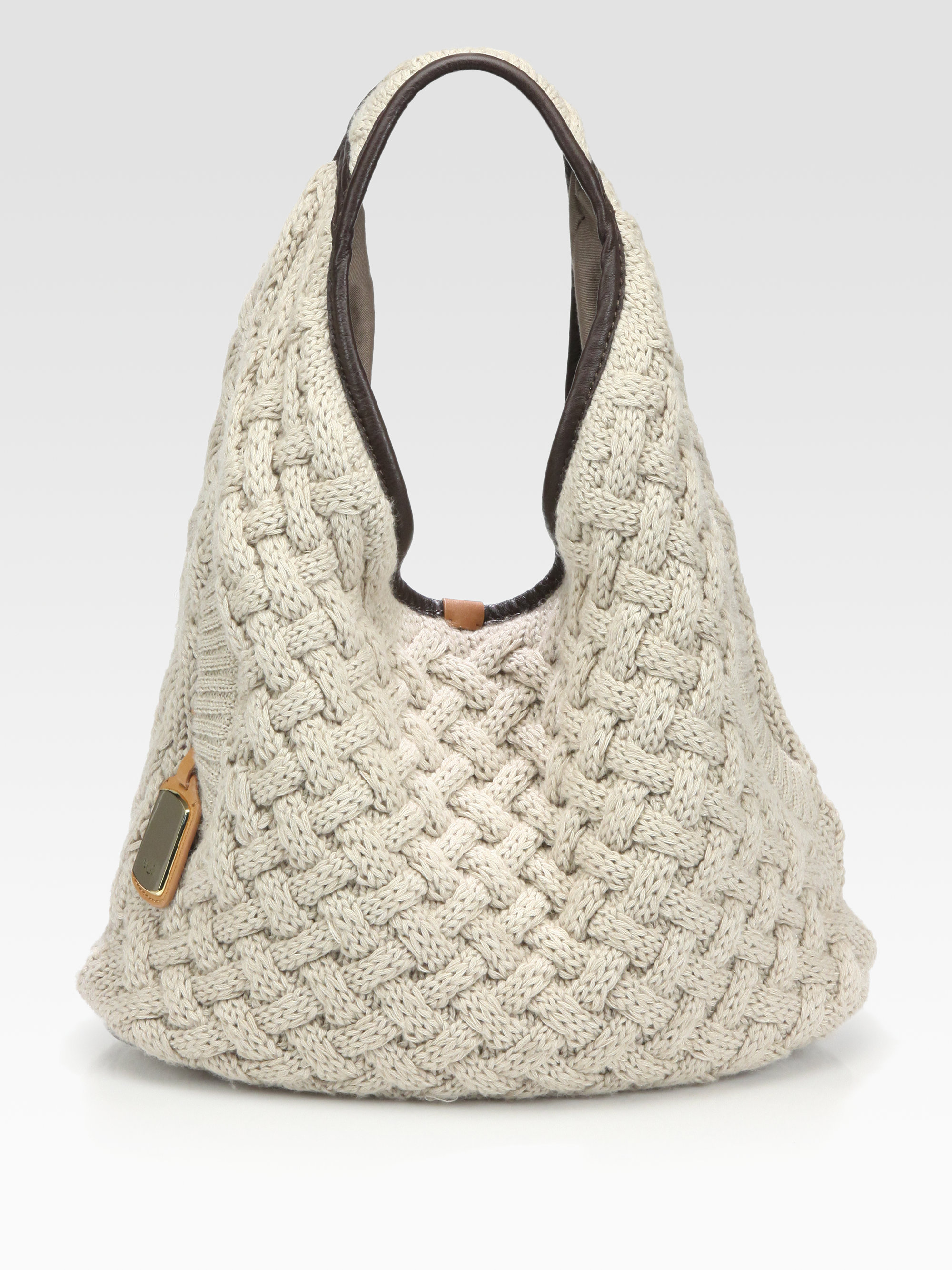 UGG Knit Wool Hobo Bag in Natural | Lyst