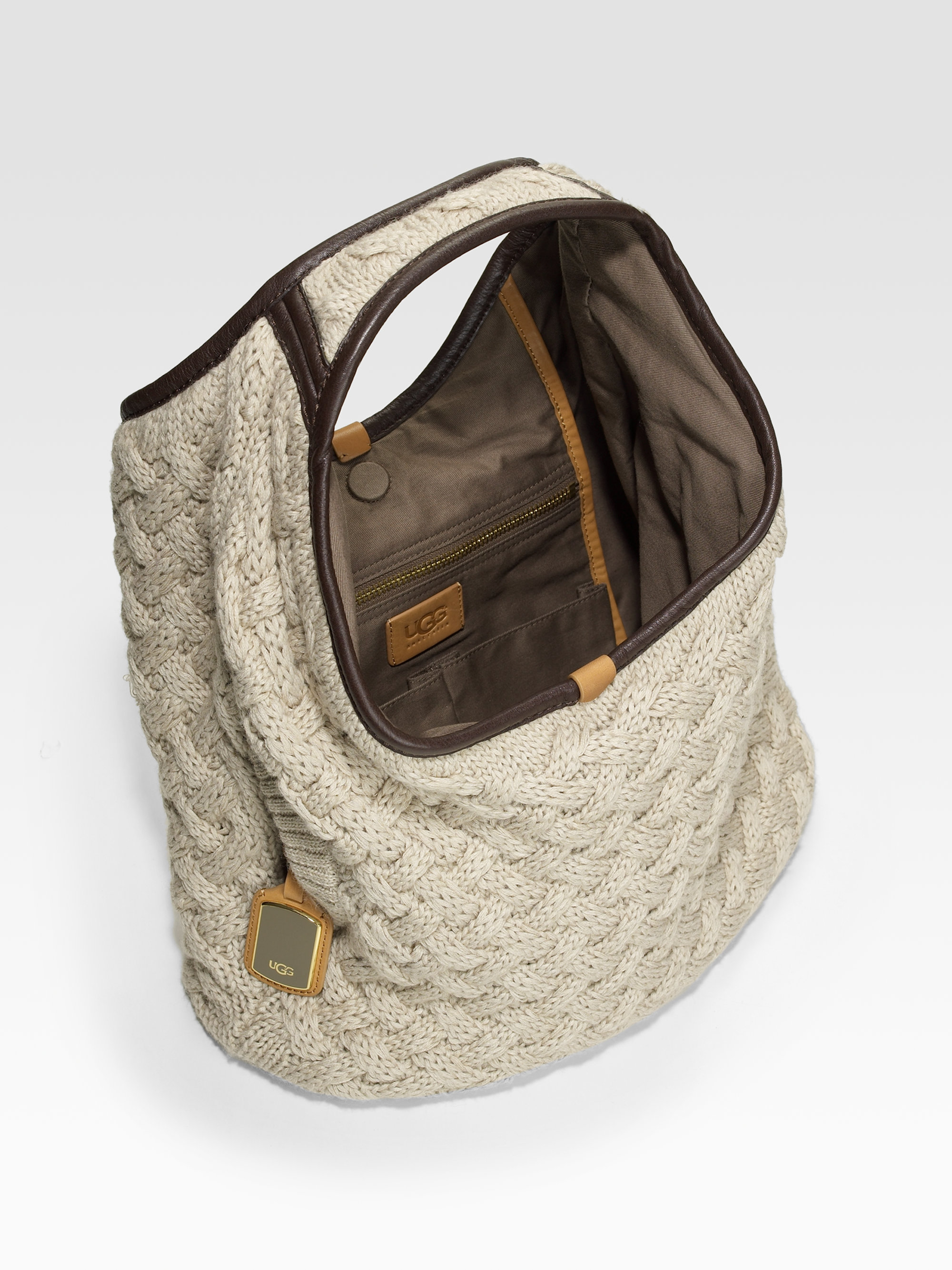 UGG Knit Wool Hobo Bag in Beige (Natural) - Lyst