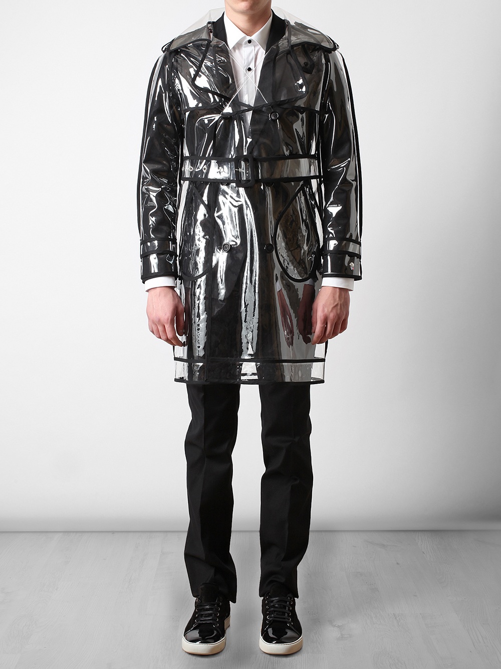 Wanda Nylon Transparent Pvc Trench Coat for Men | Lyst