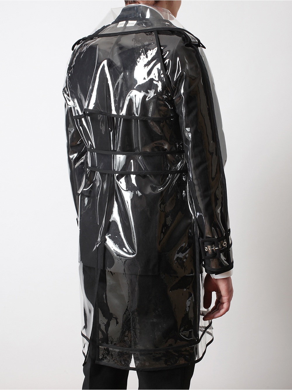 Wanda Nylon Transparent Pvc Trench Coat for Men | Lyst
