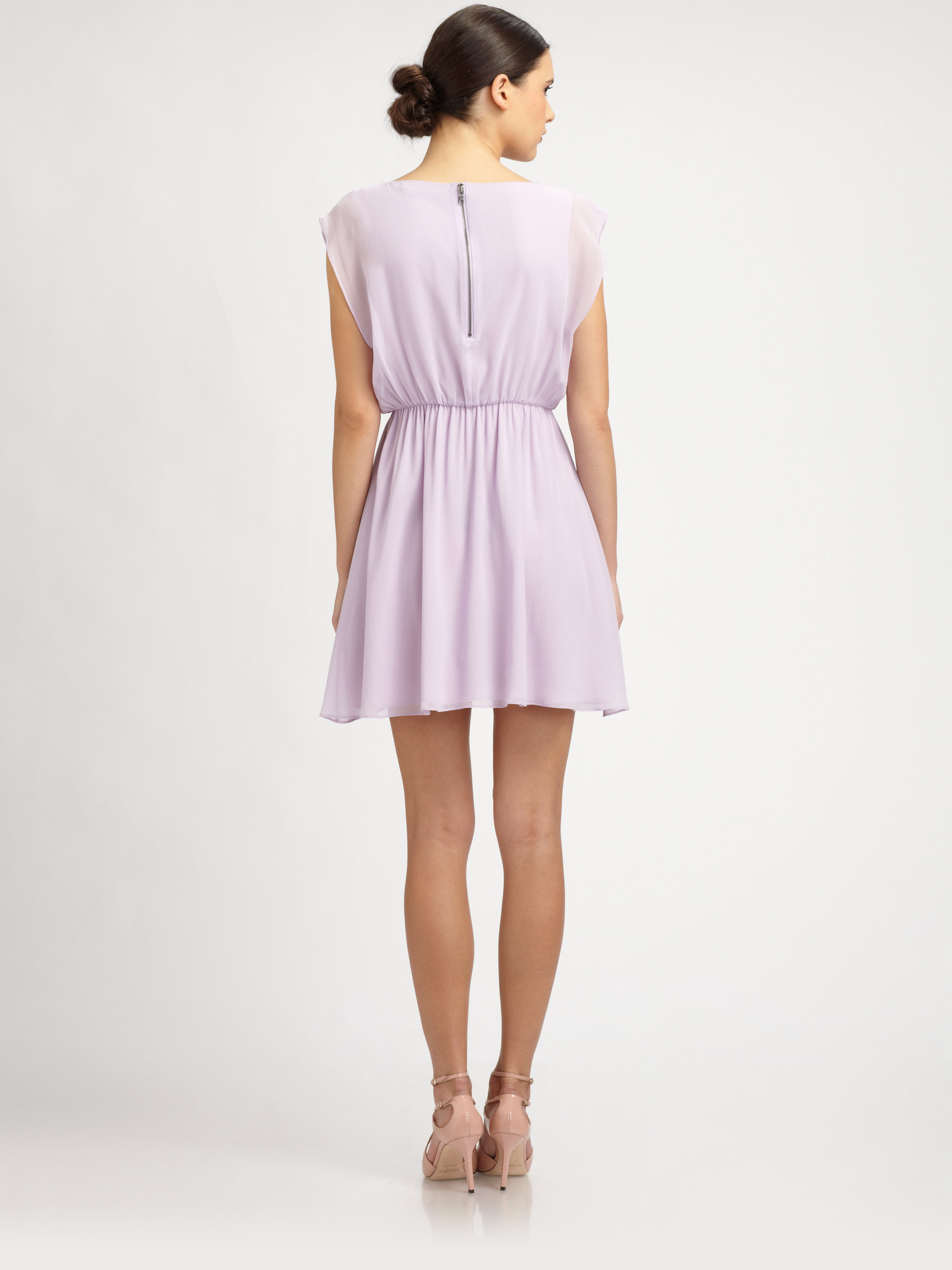 alice and olivia lavender dress