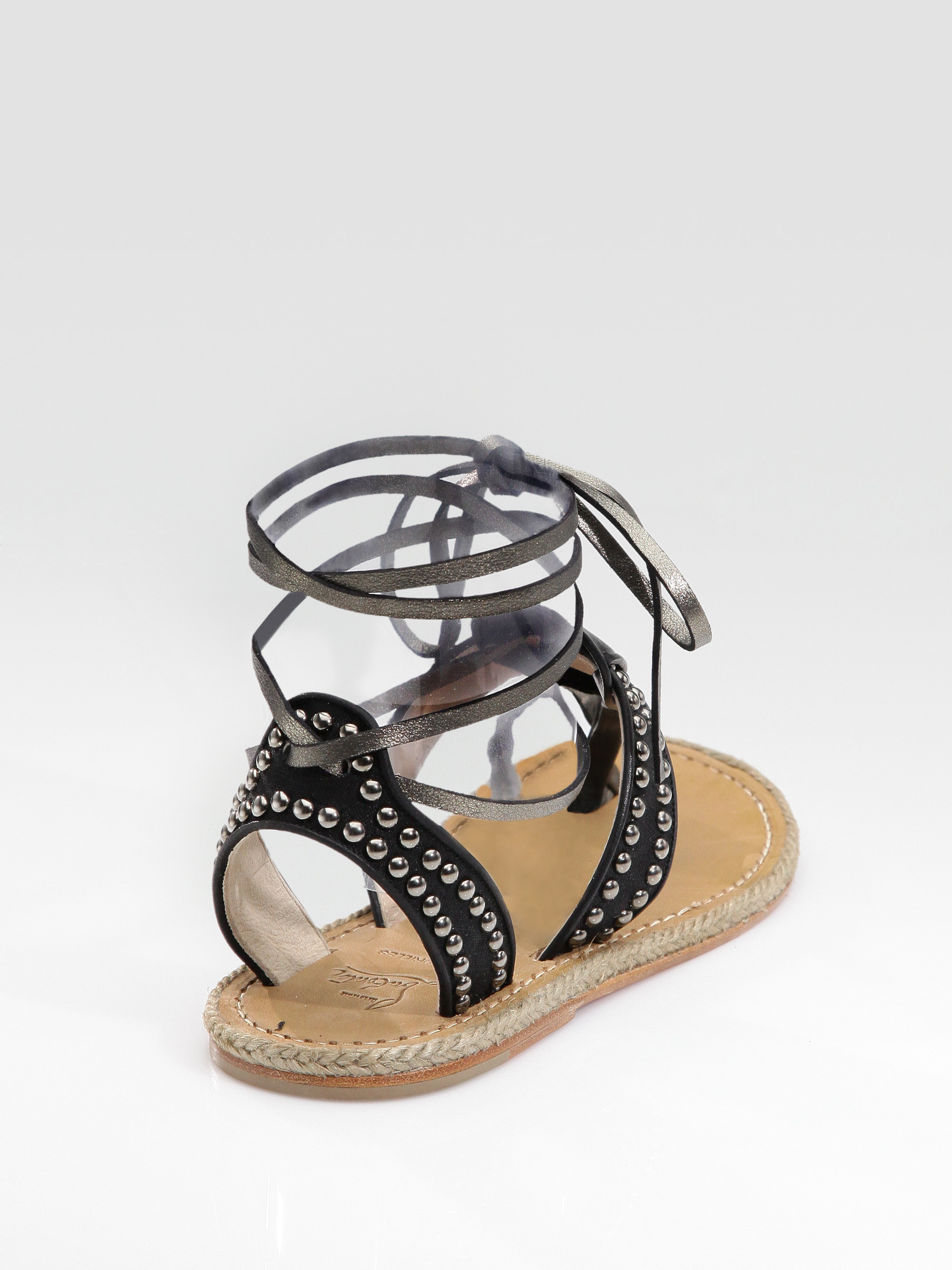 black flat gladiator sandals