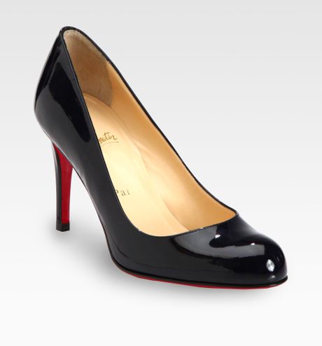 Christian Louboutin Simple 85 Patent Pumps in Black (navy) | Lyst