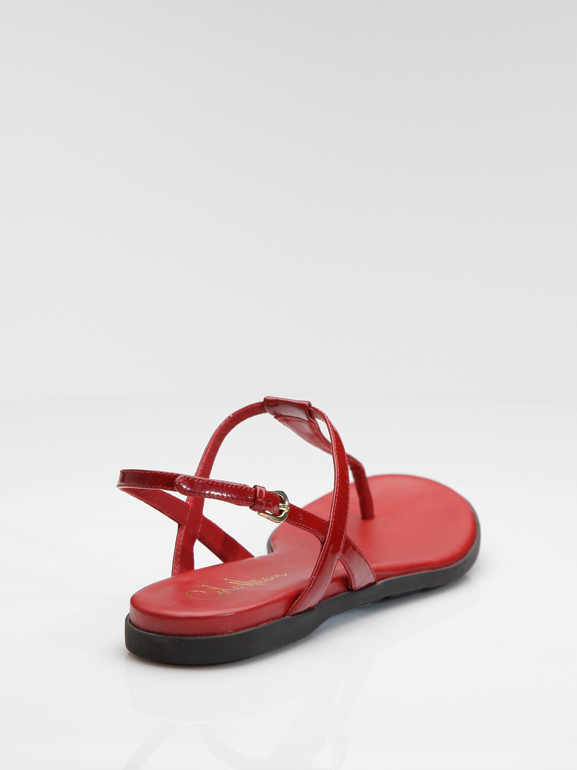 red thong sandals