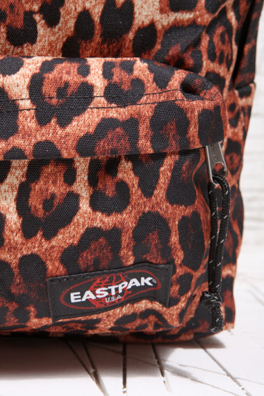 eastpak leopard print backpack