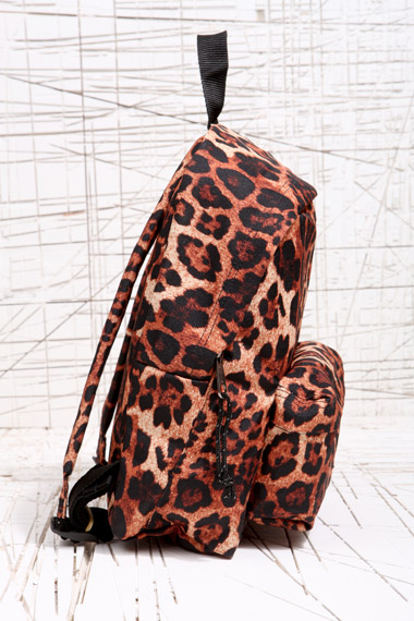 eastpak leopard print backpack