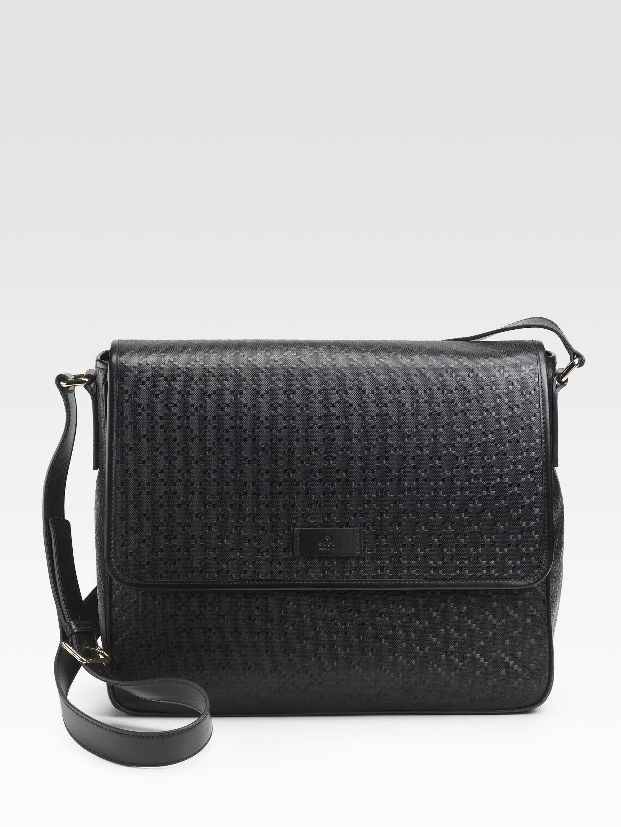 Gucci Diamante Lux Messenger Bag in Black for Men - Lyst