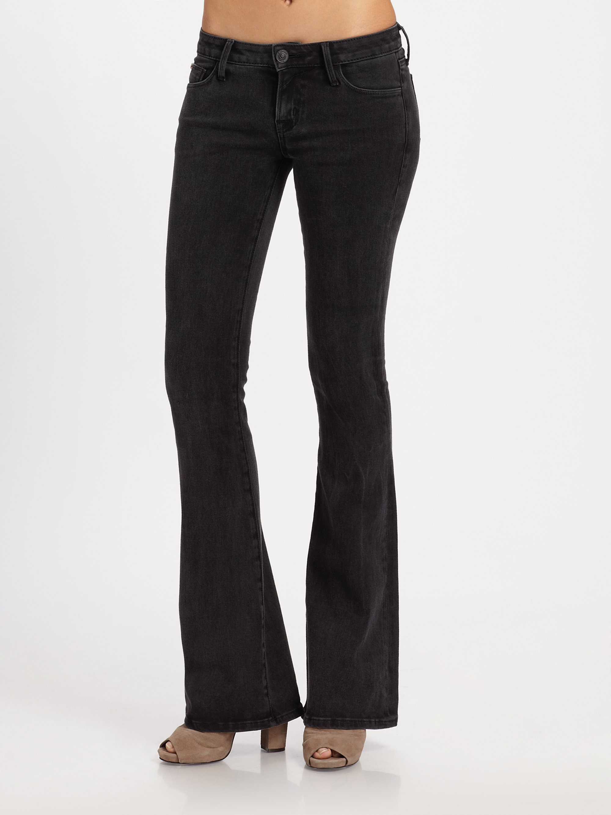 Lyst - Hudson jeans Mia Flare Jeans in Black
