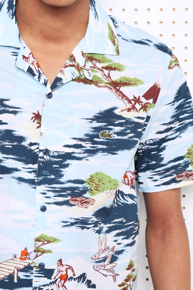 Lacoste hawaiian shirt deals