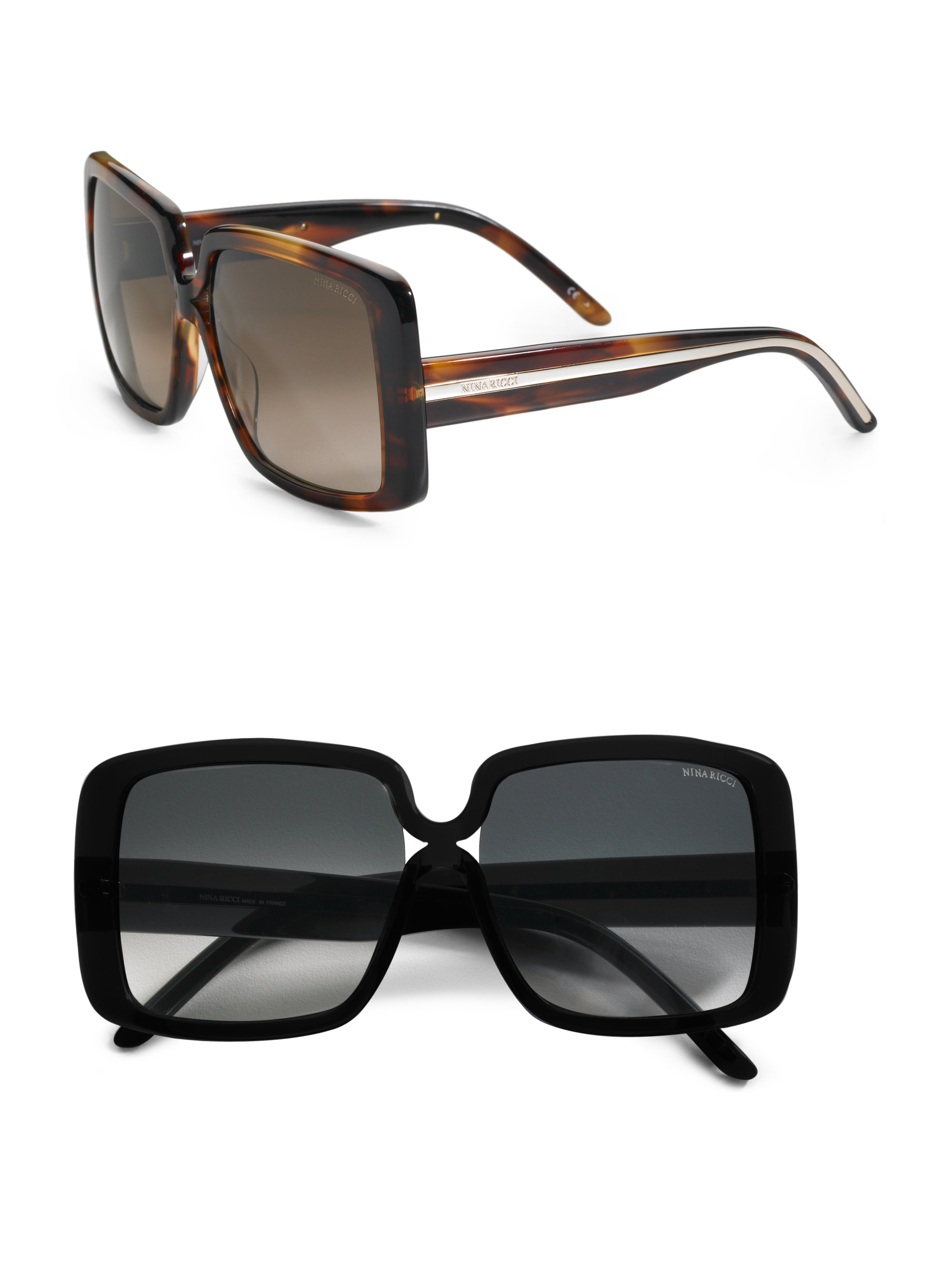 Nina Ricci Jackie O Sunglasses in Black | Lyst