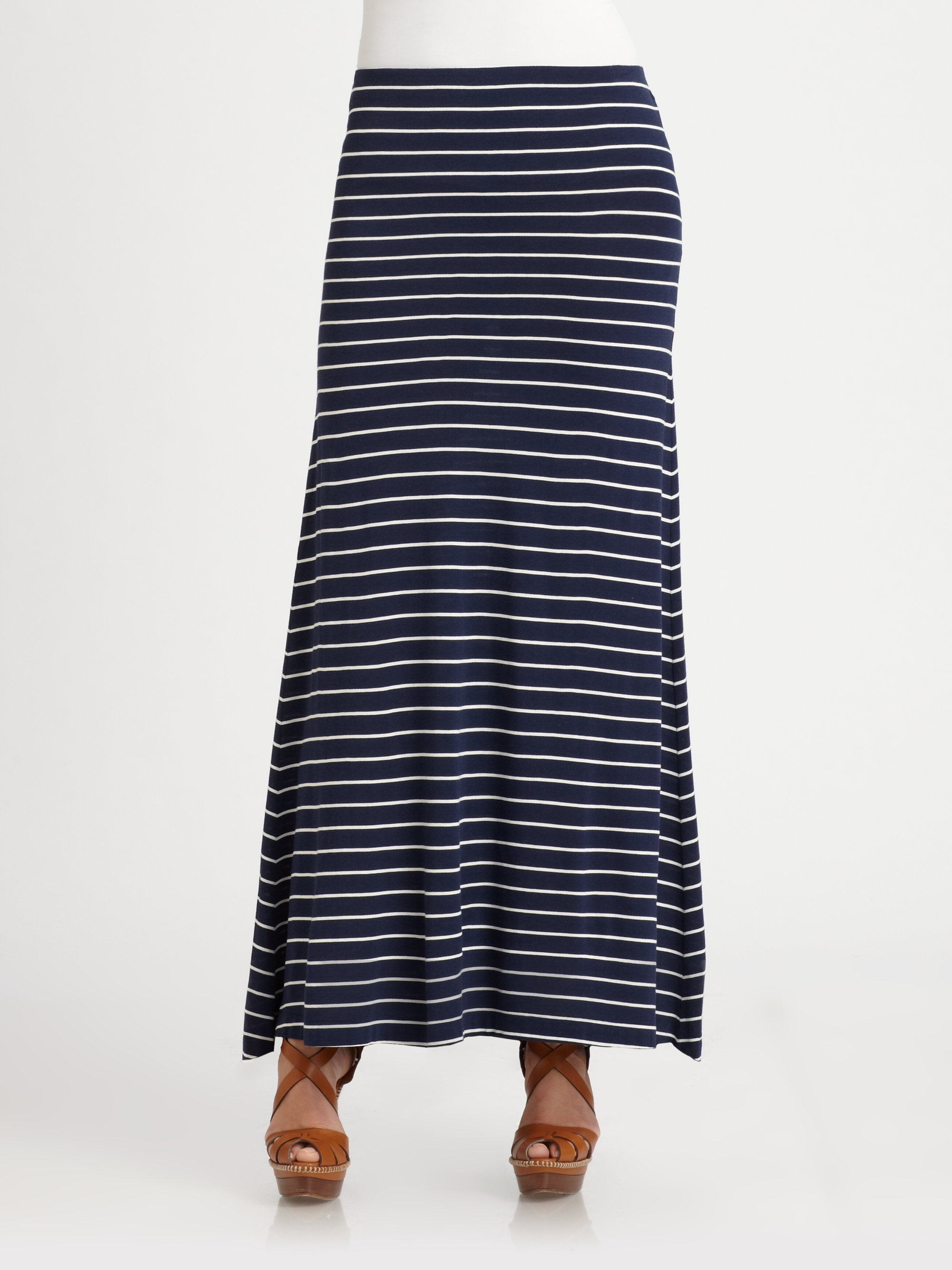 striped jersey maxi skirt