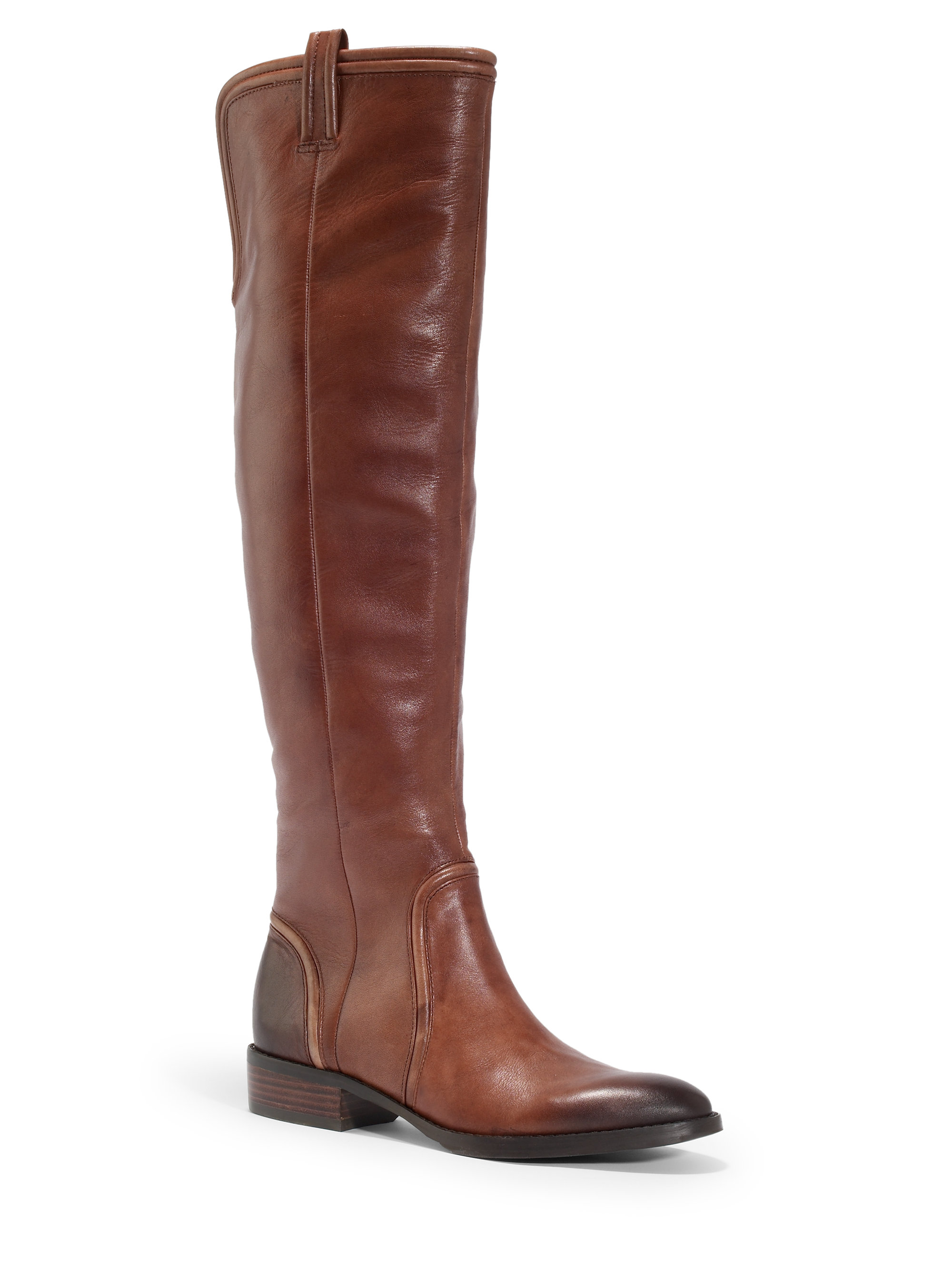 Saks Fifth Avenue Allice Overtheknee Flat Boots in Brown - Lyst