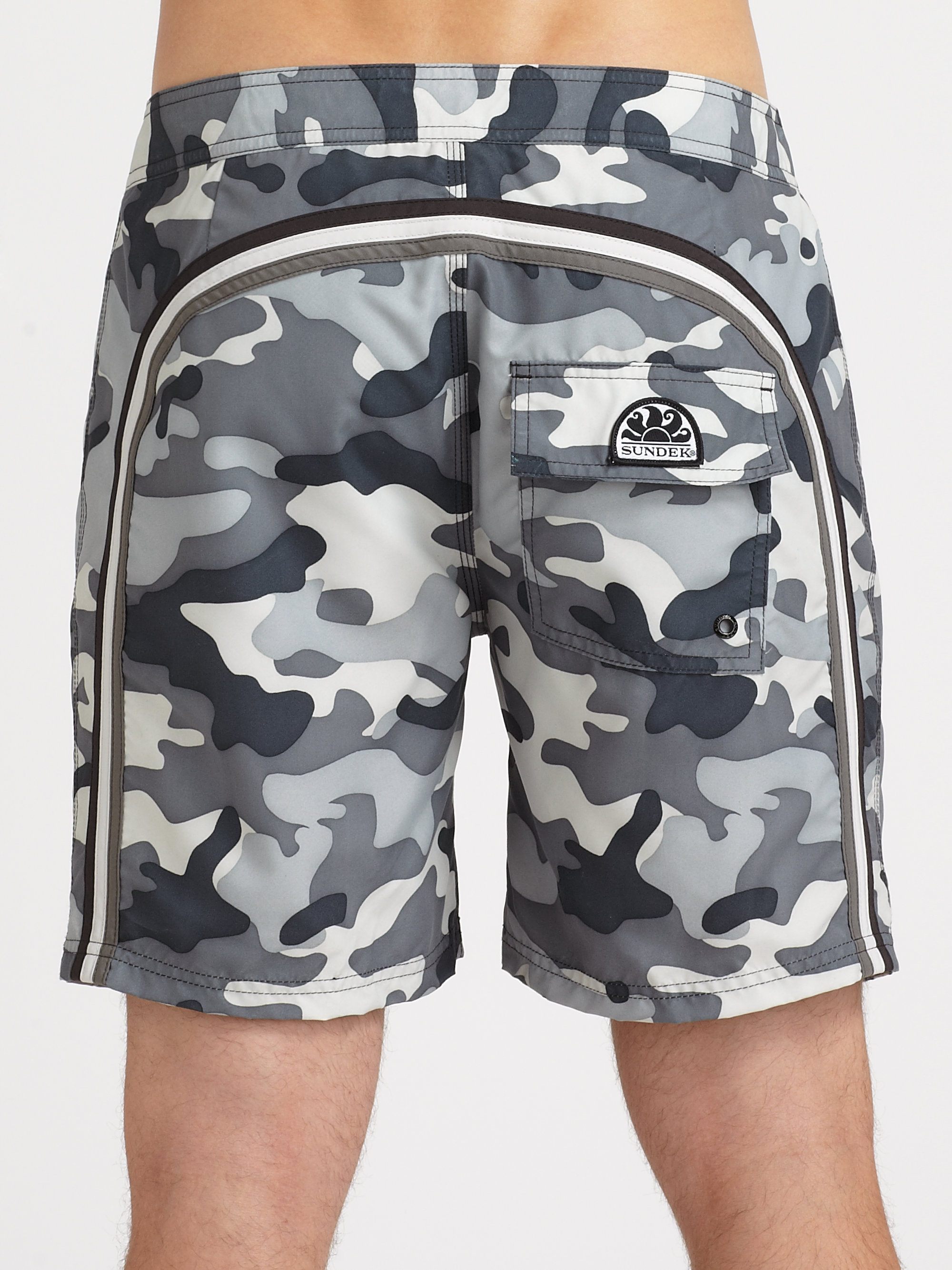 Sundek Camo Swim Trunks in Black for Men Lyst