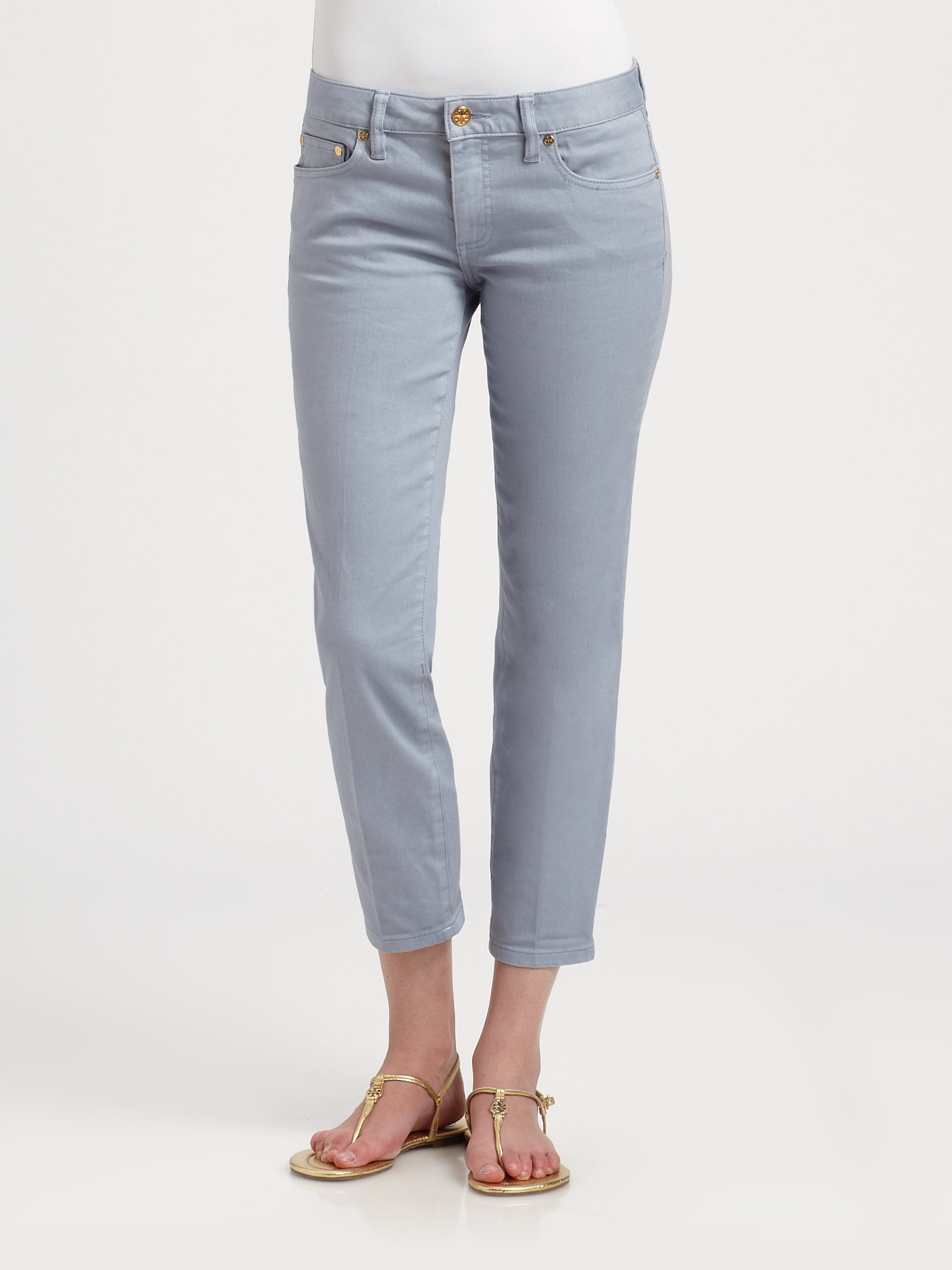tory burch alexa cropped skinny jeans