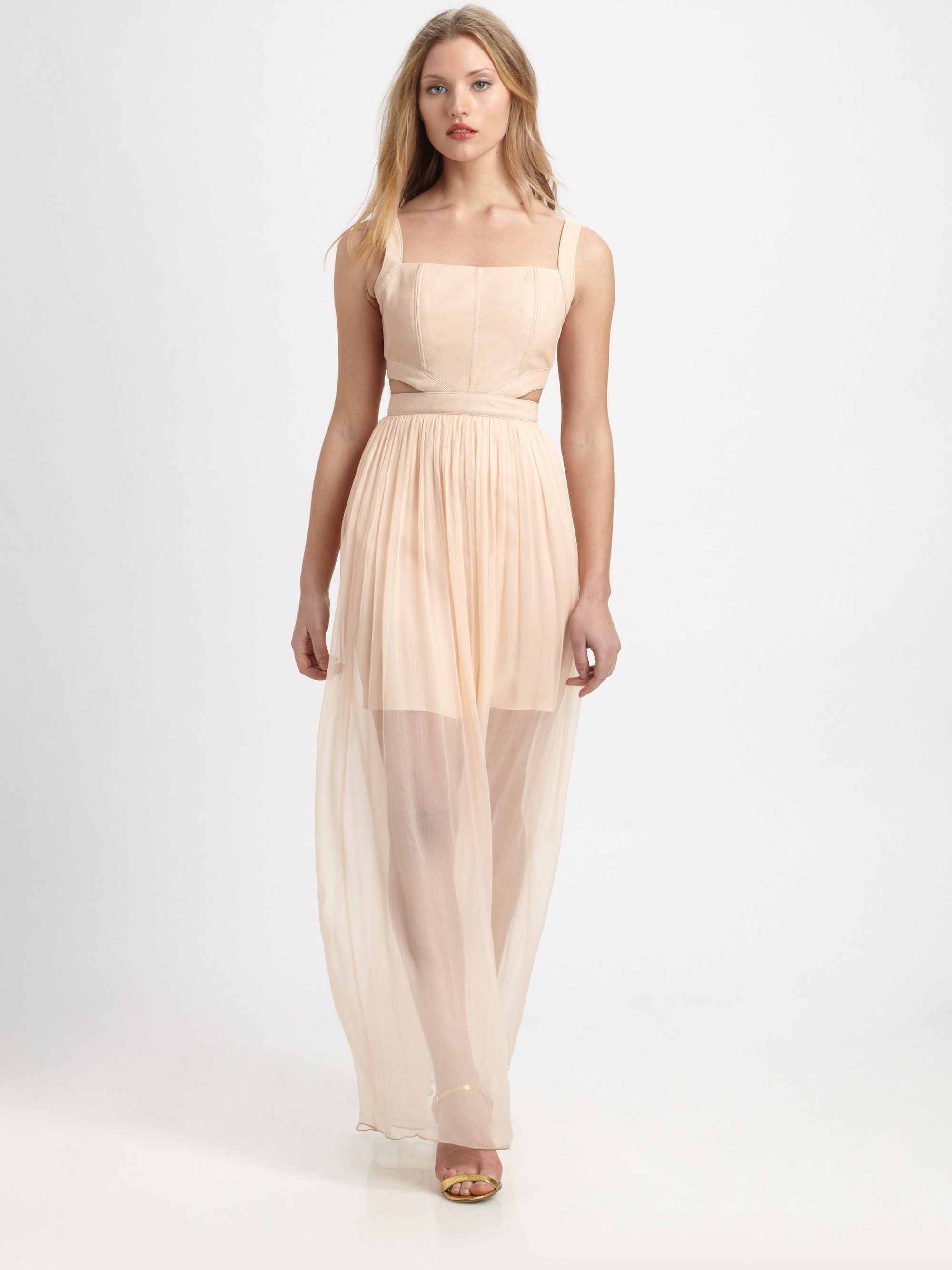 chiffon cut out dress