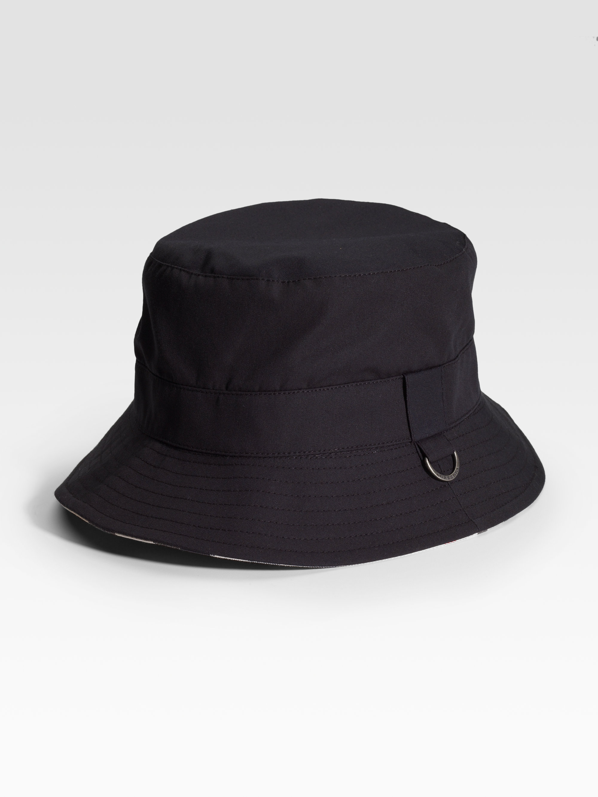 Burberry Bucket Hat in Black for Men - Lyst