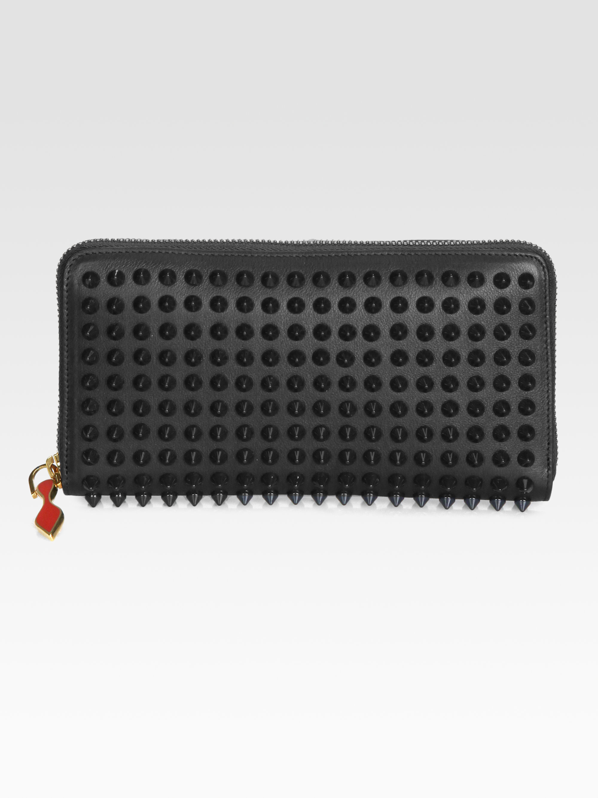 Lyst - Christian Louboutin Panettone Studded Continental Wallet in Black