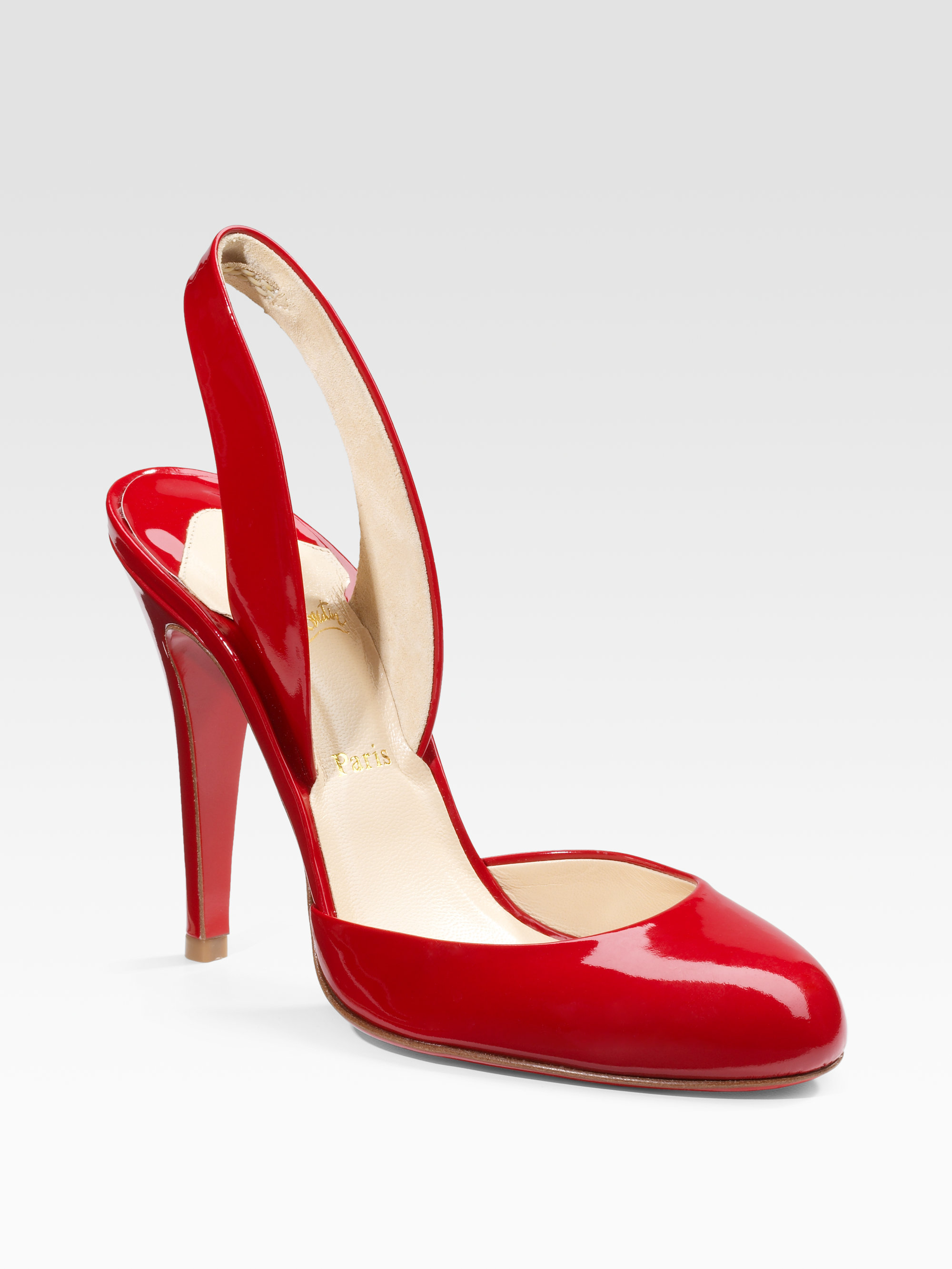 Lyst - Christian Louboutin Picador Slingbacks in Red