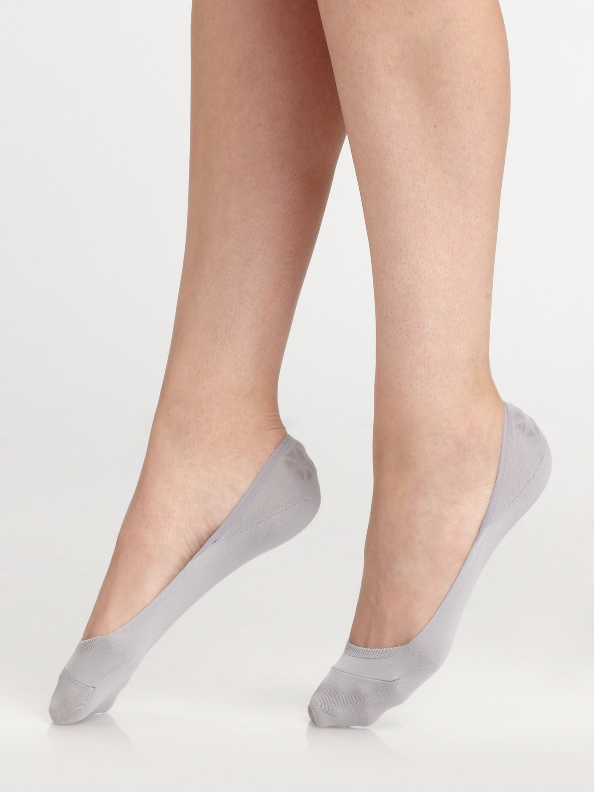 Falke Cotton Blend Touch Invisible Socks in Gray Lyst