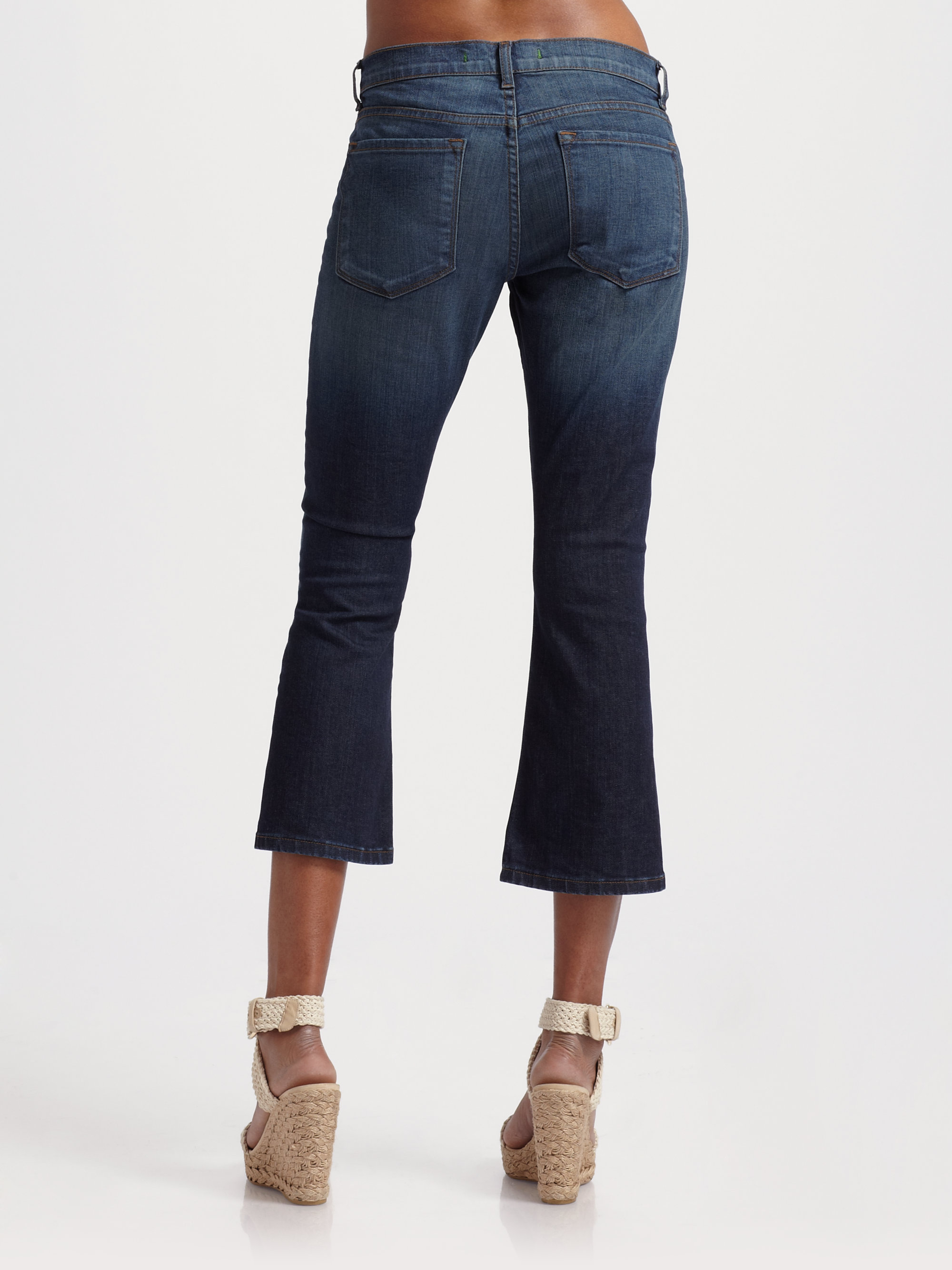 J Brand Gigi Cropped Flare Jeans in Blue | Lyst