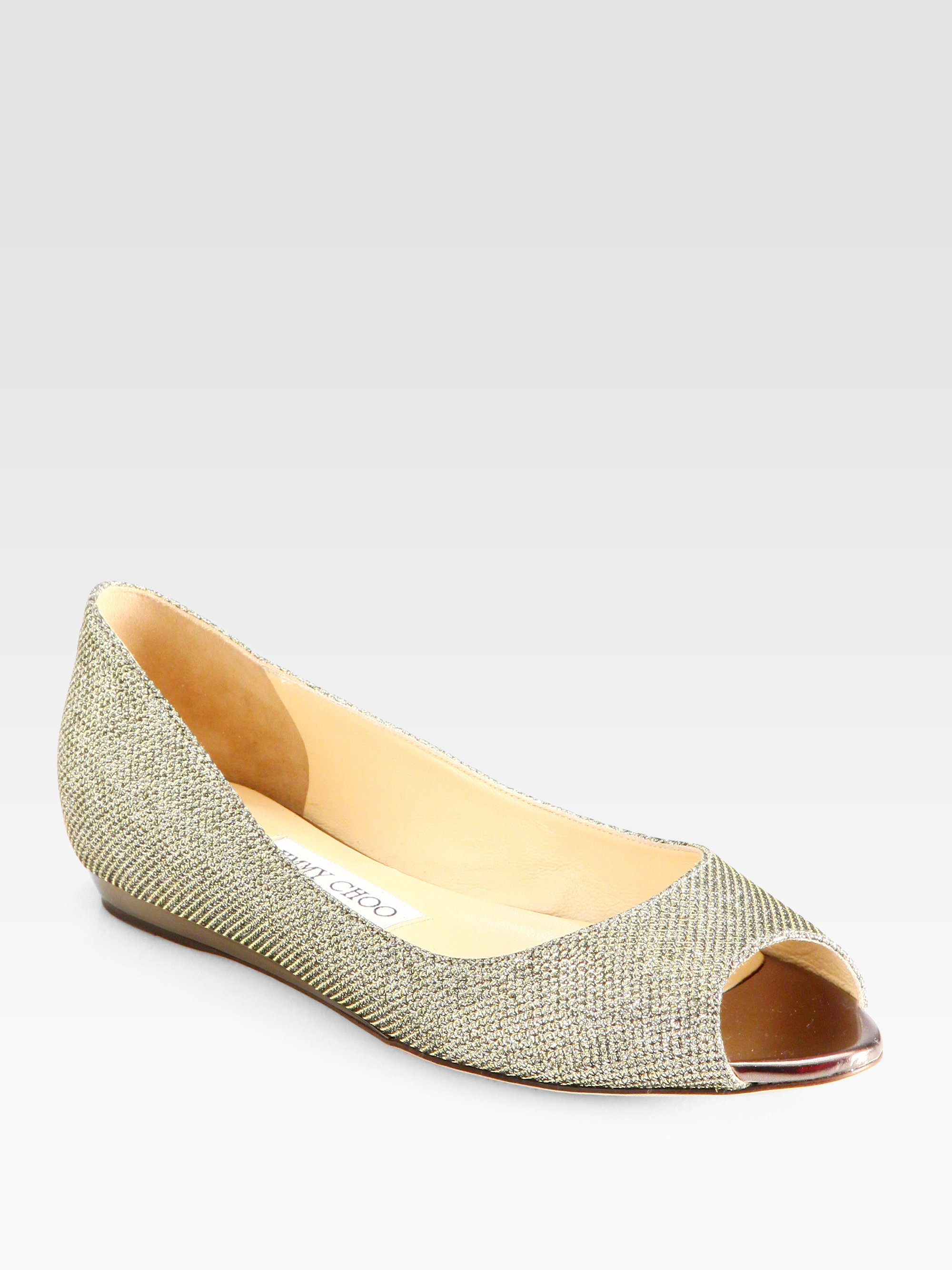 jimmy choo glitter flat