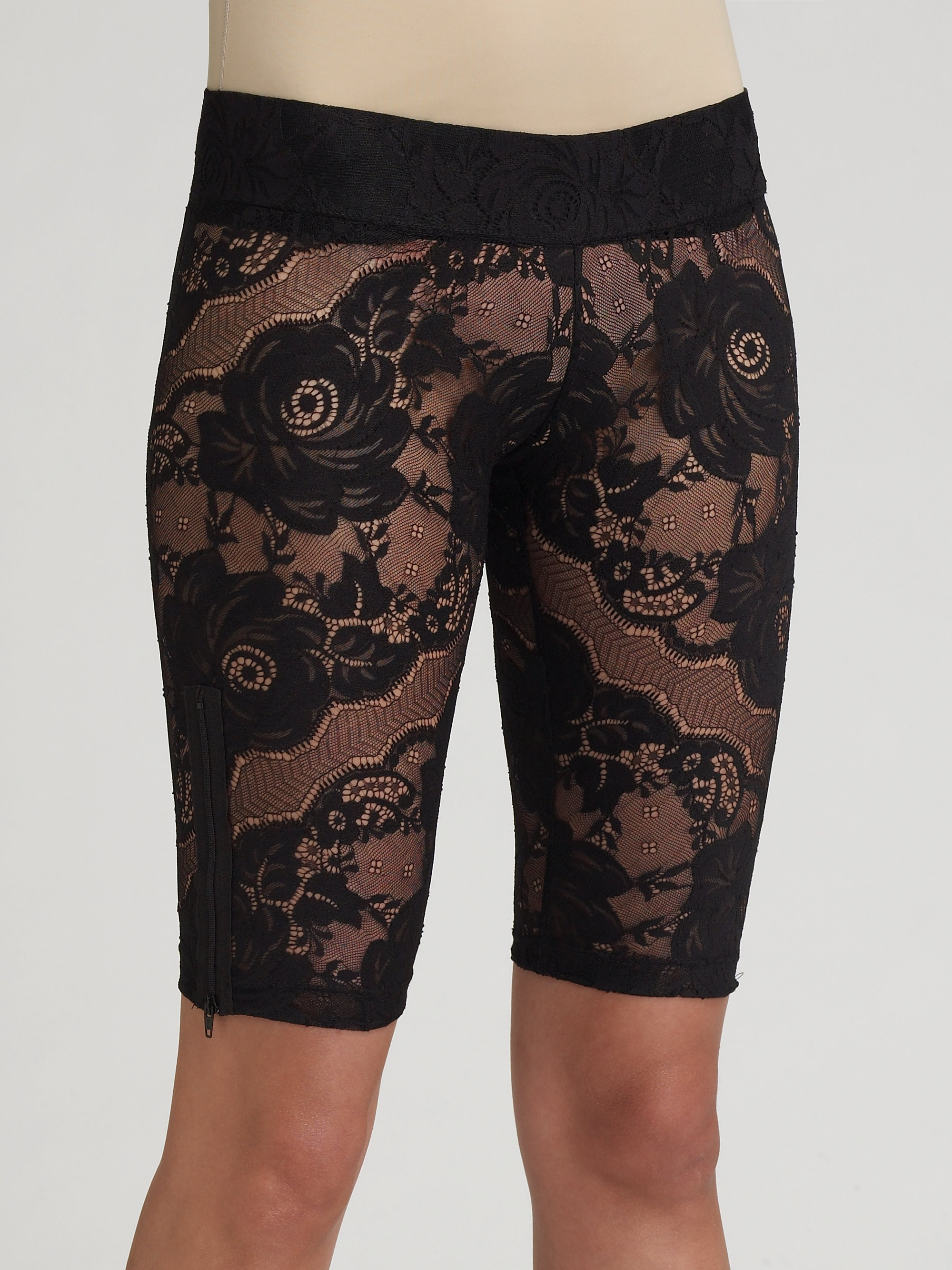 black lace cycle shorts
