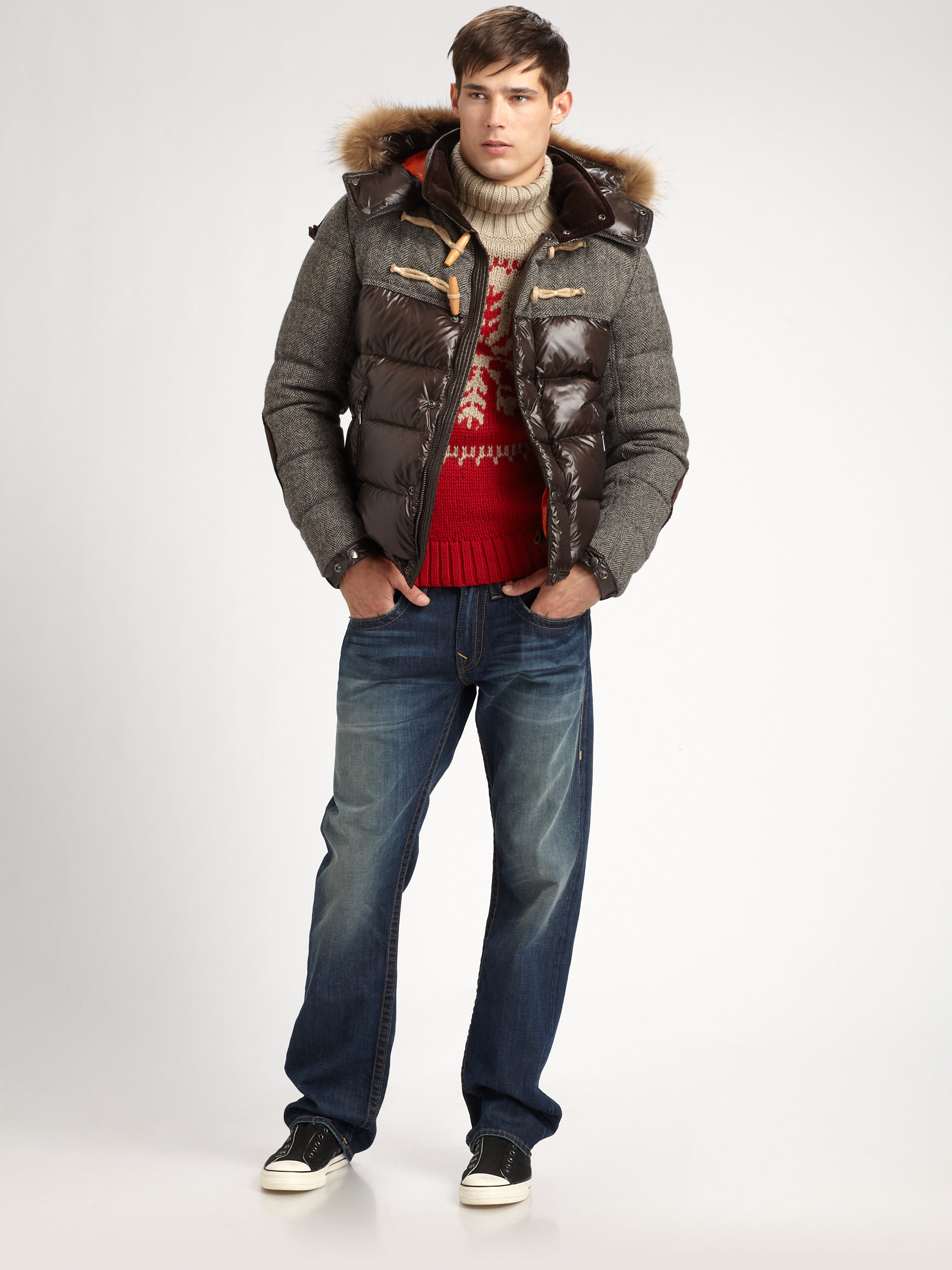 Moncler Anthime Down Hooded Bomber in Chocolate (Brown) for Men - Lyst