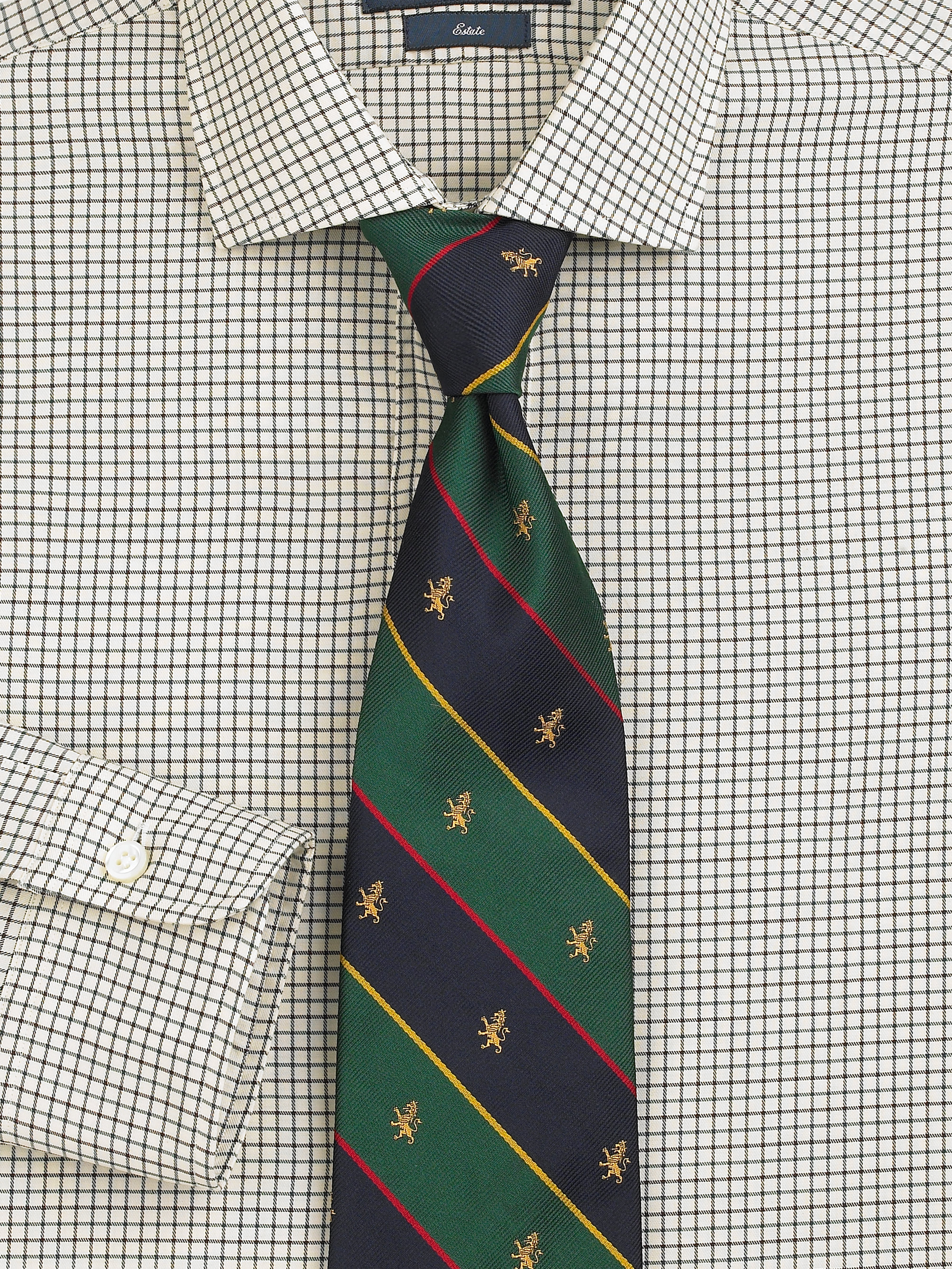 Polo Ralph Lauren Striped Heraldic Club Tie in Green-Navy (Blue) for Men -  Lyst