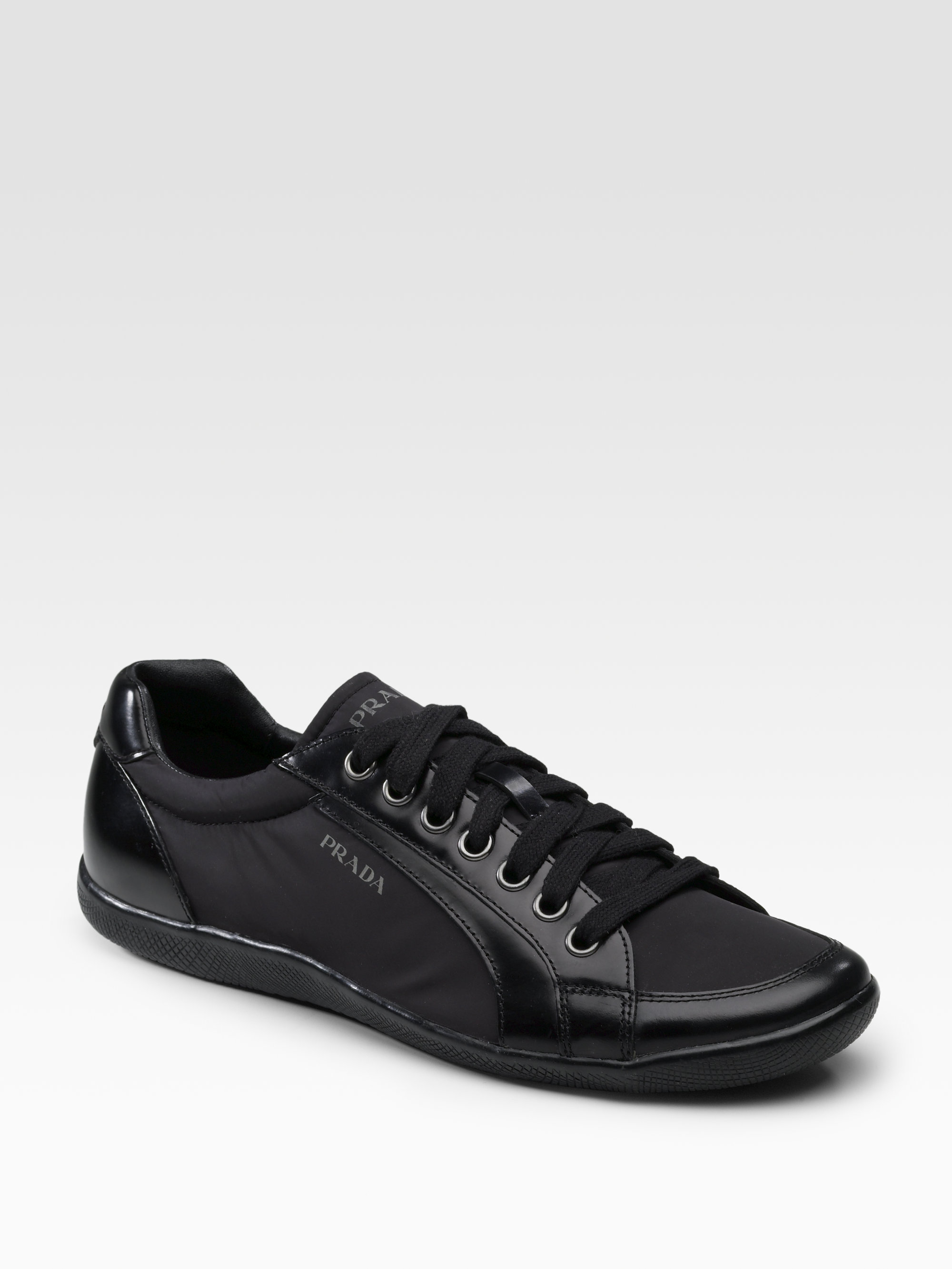 prada nylon slip on sneakers