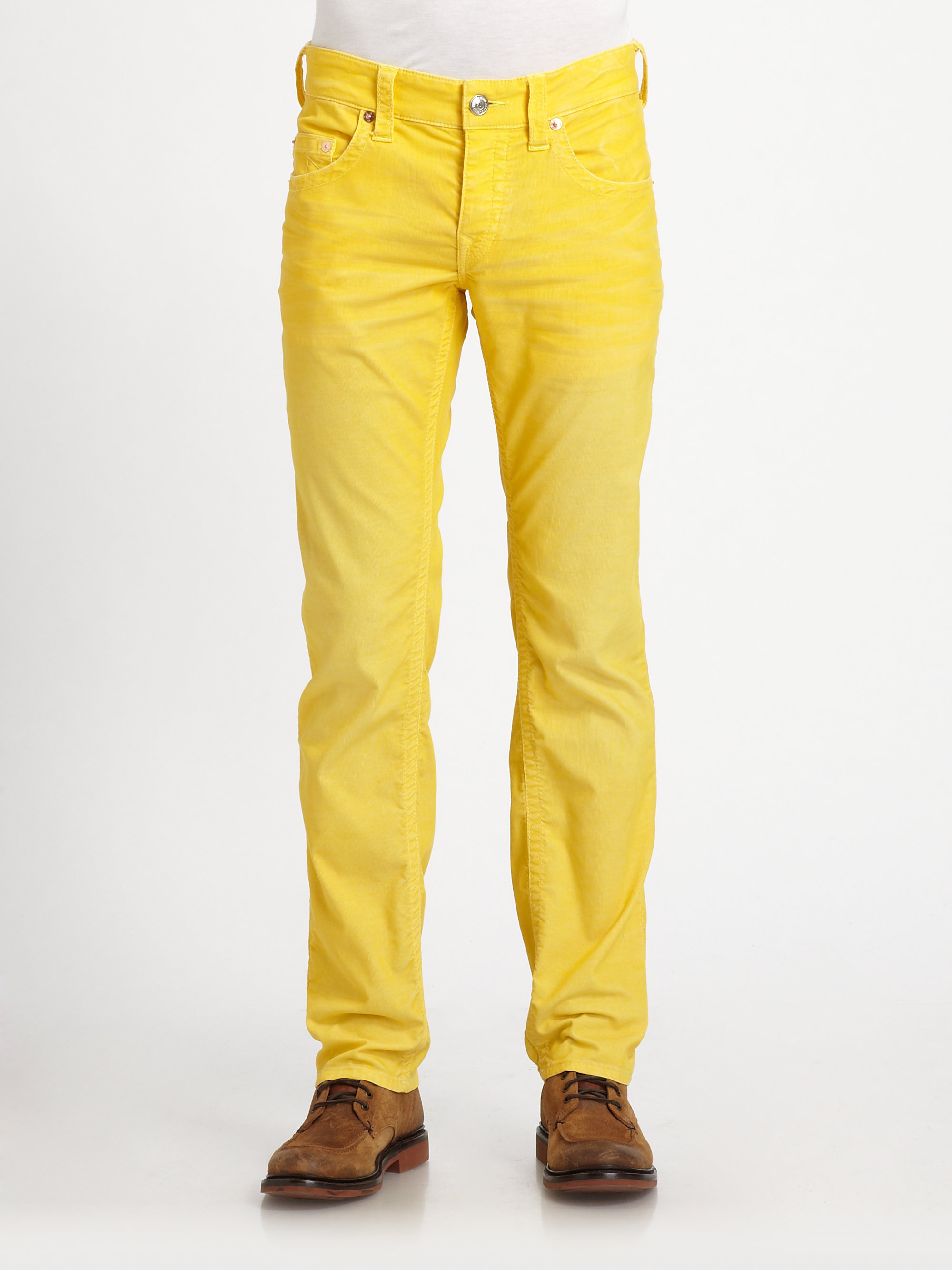Yellow true religion jeans clearance