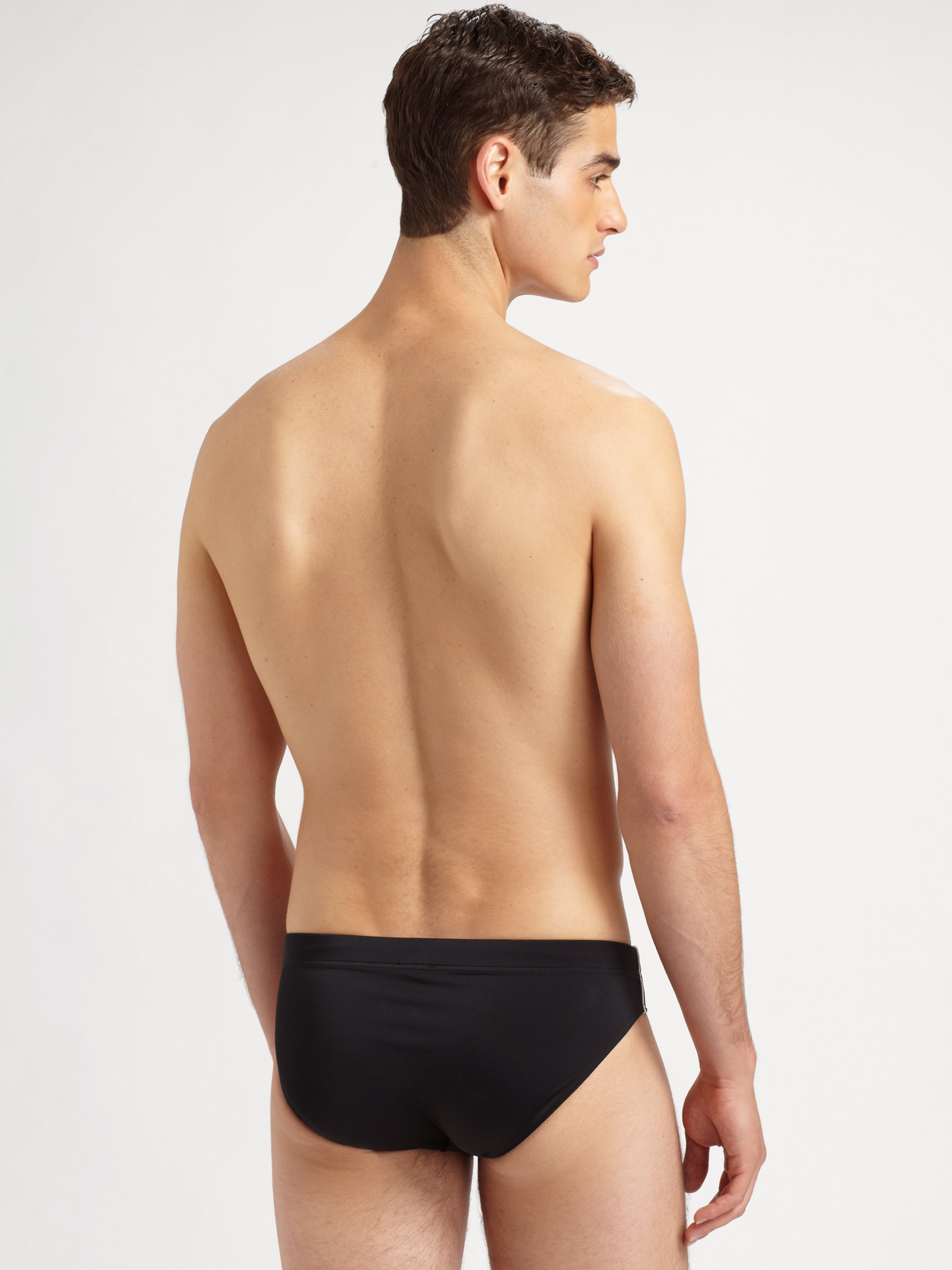 black swim briefs