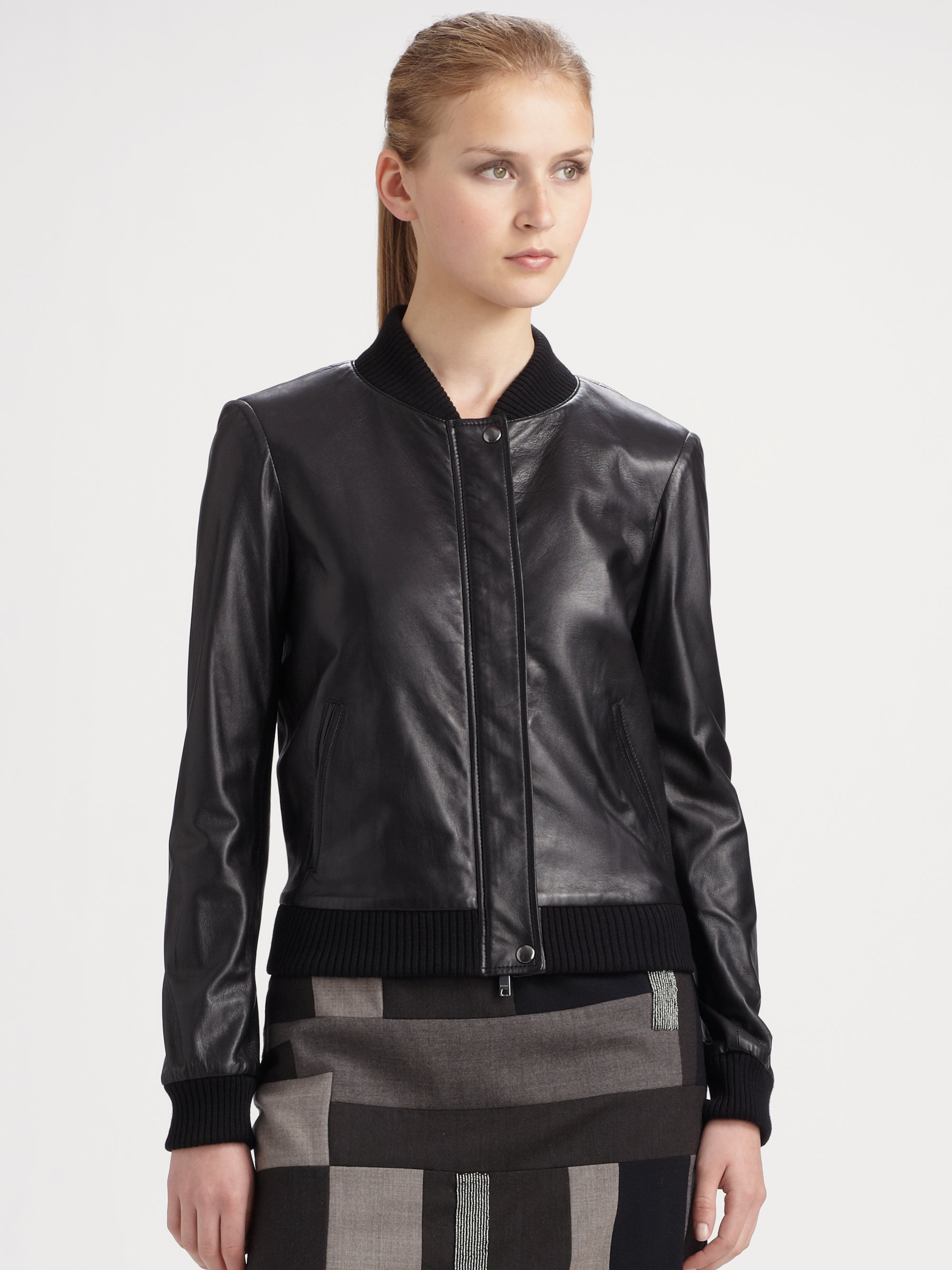 dkny black bomber jacket