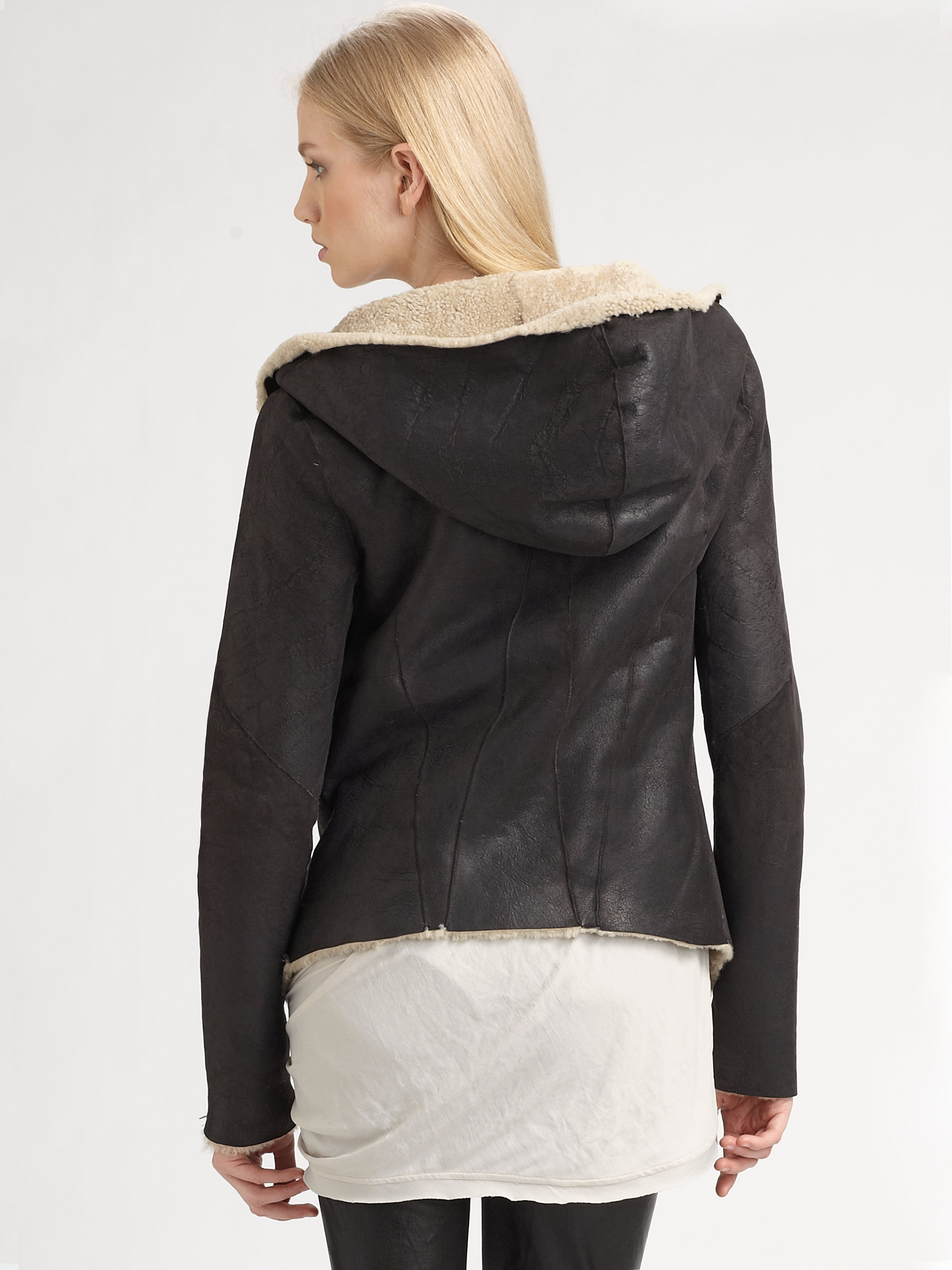 helmut lang shearling jacket
