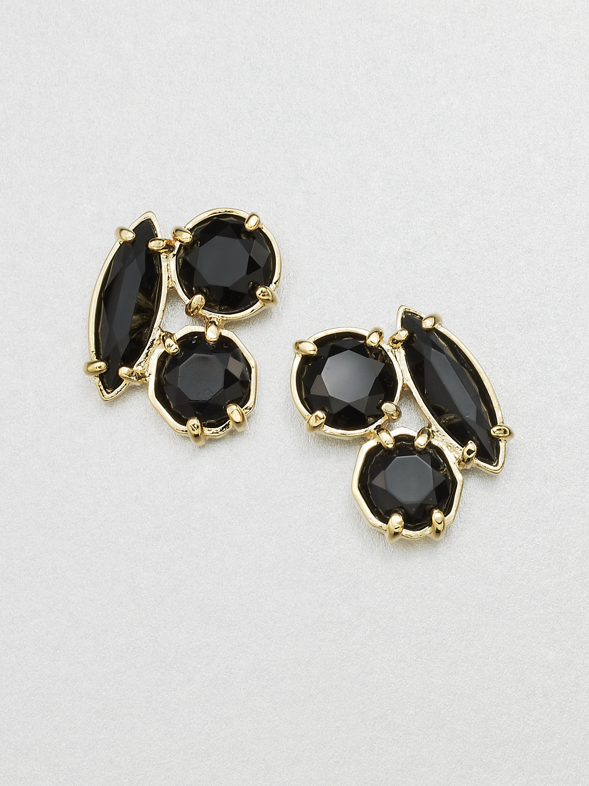 Lyst Kate Spade New York Cer Stud Earrings In Black Gallery