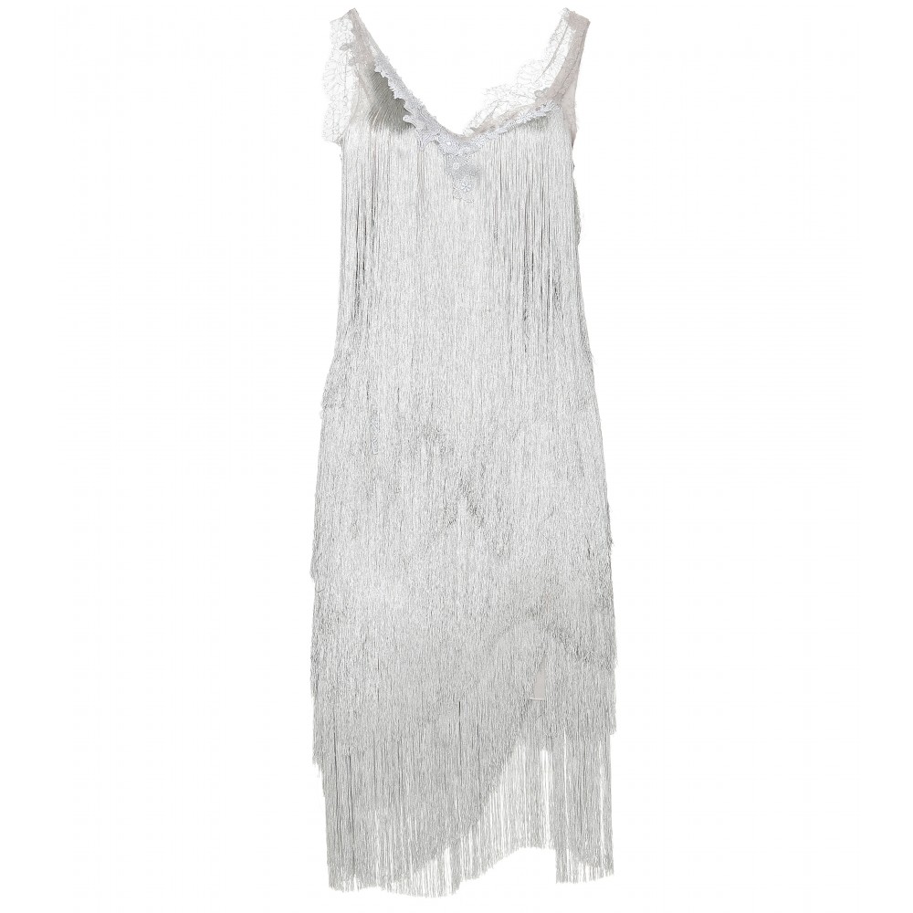 fringe tiered dress