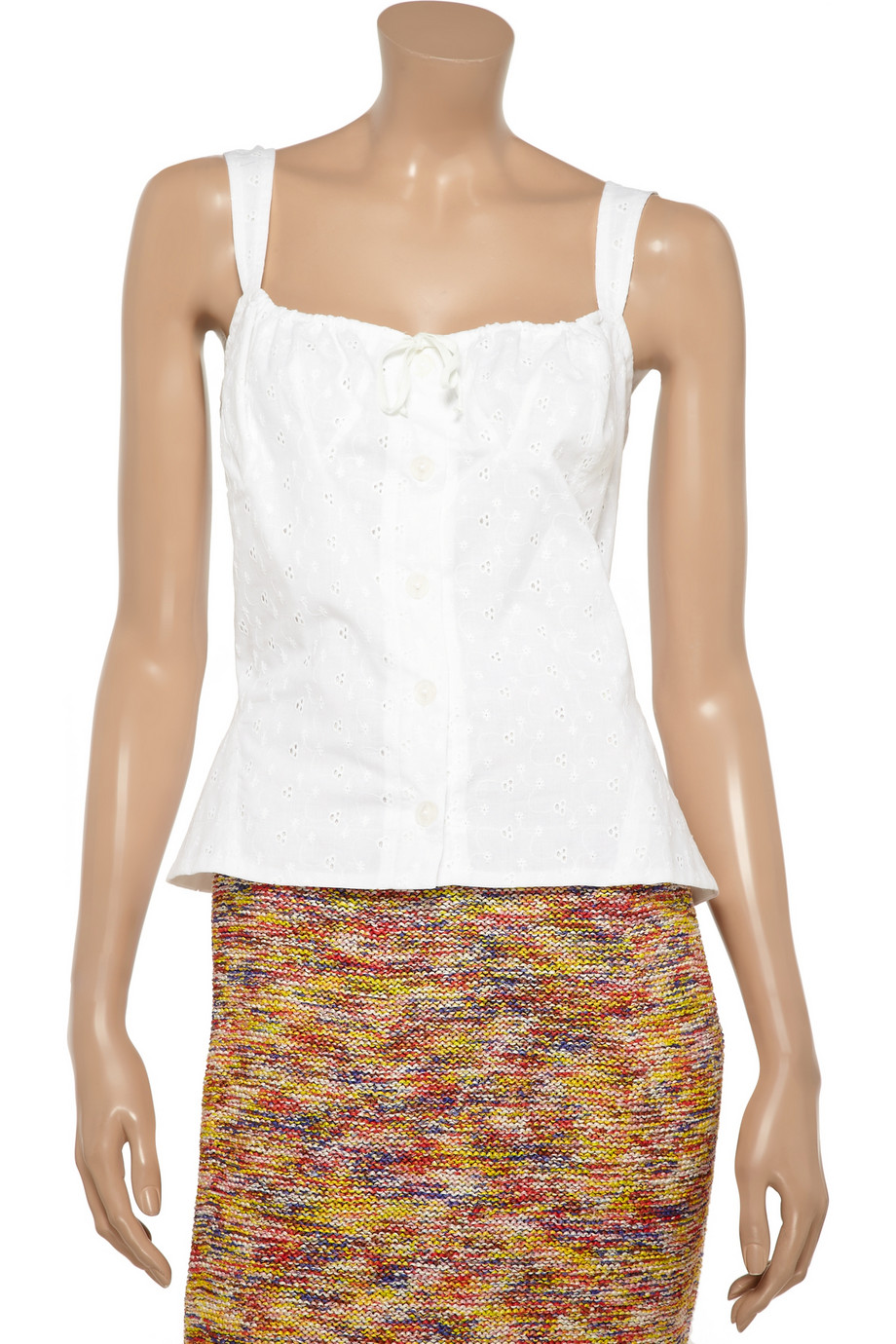 Vivienne Westwood Anglomania Libertine Cottoneyelet Top in White - Lyst