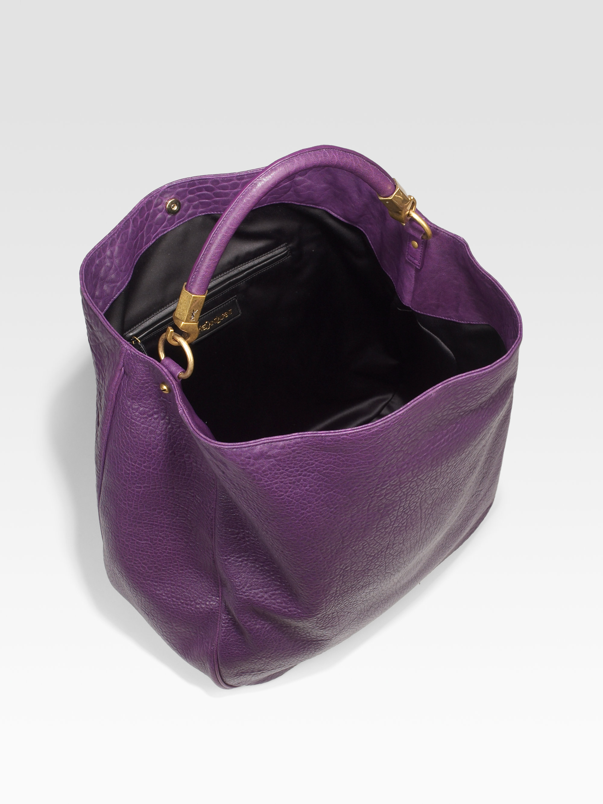 belle rose leather purse - Saint laurent Roady Pebbled Leather Hobo in Purple (violet) | Lyst belle rose leather purse - Saint laurent Roady Pebbled Leather Hobo in Purple (violet) | Lyst