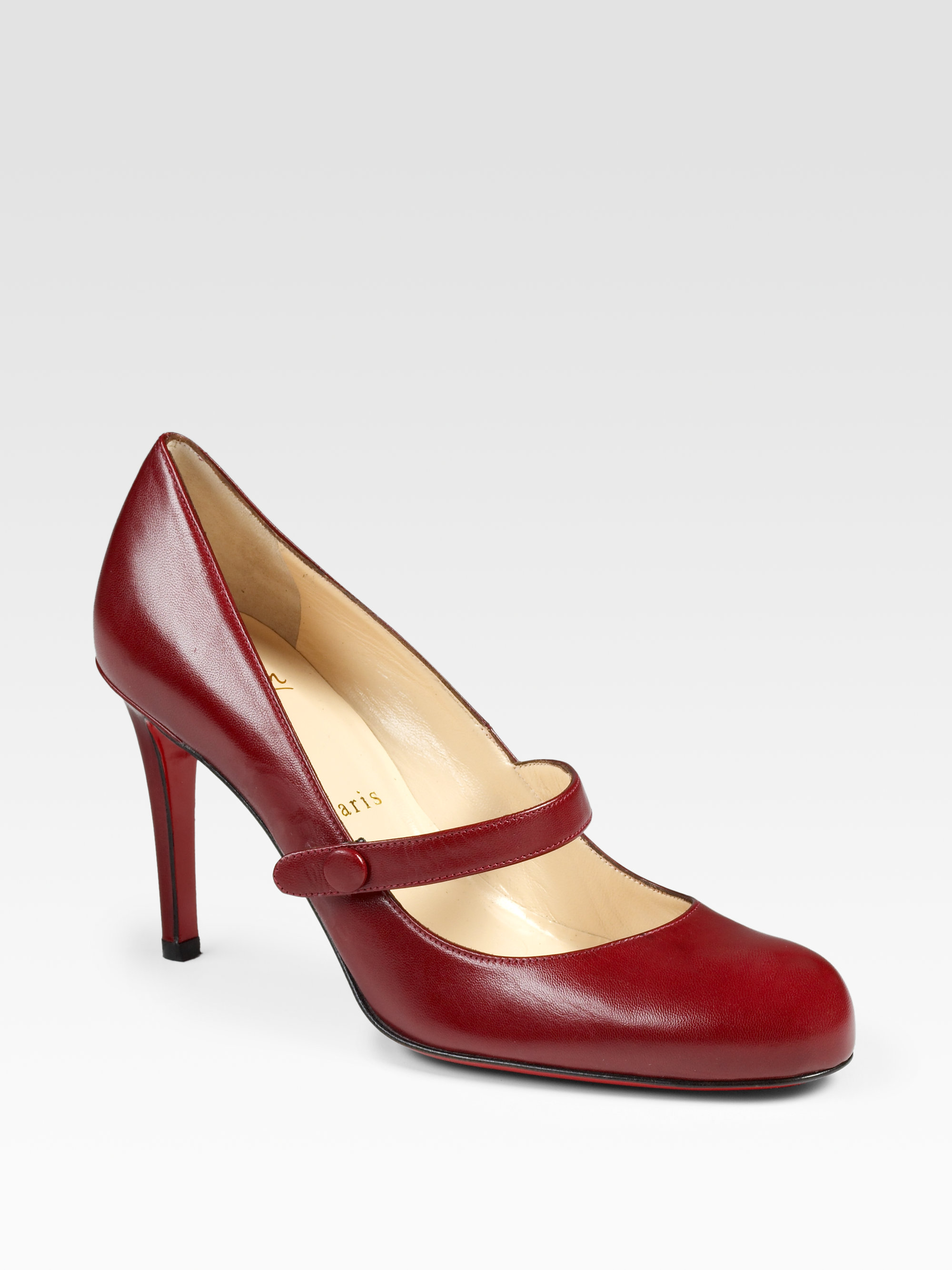 Christian Louboutin Wallis Mary Jane Pumps in Red | Lyst