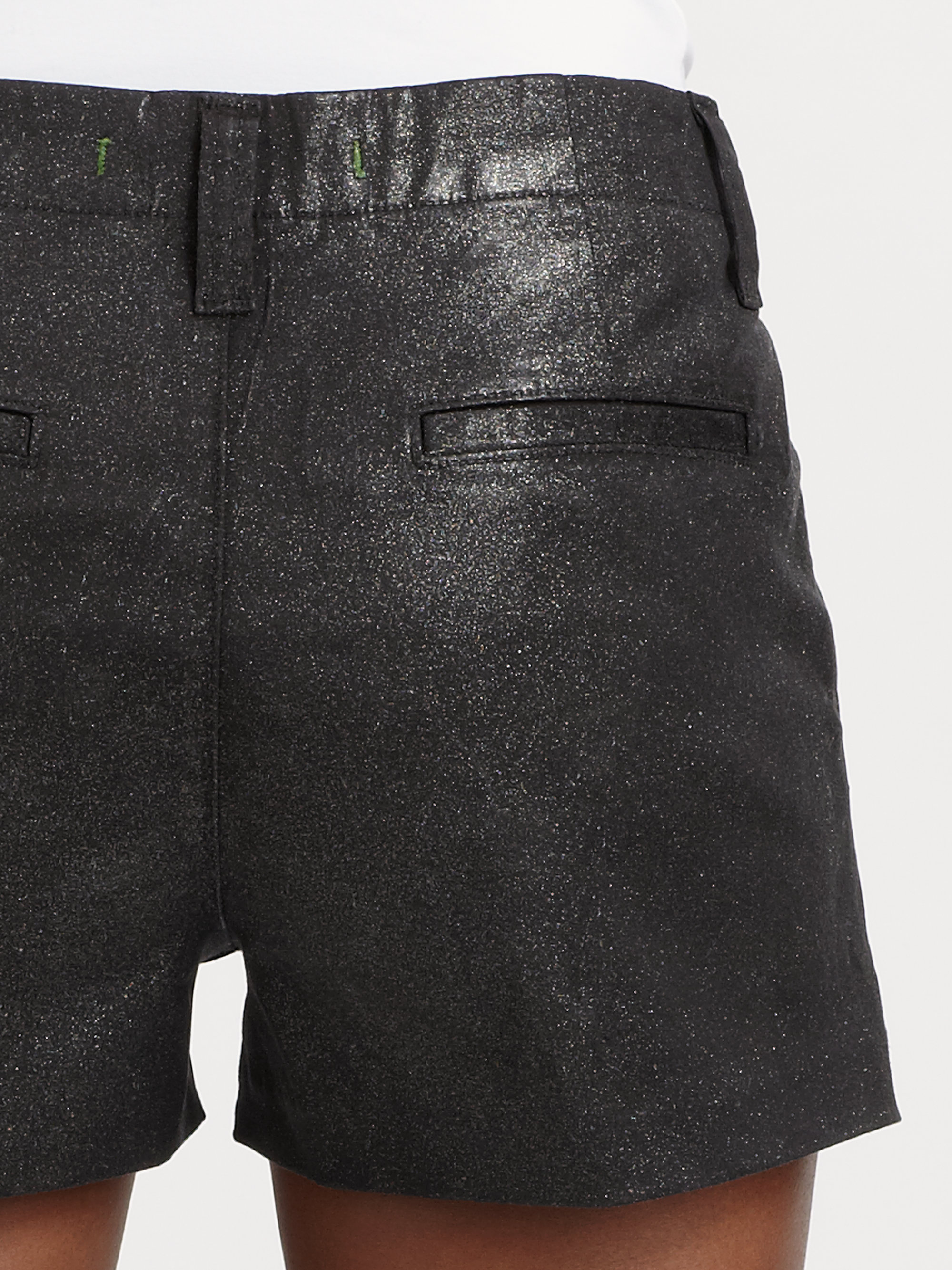 Lola Highrise Coated Denim Shorts 