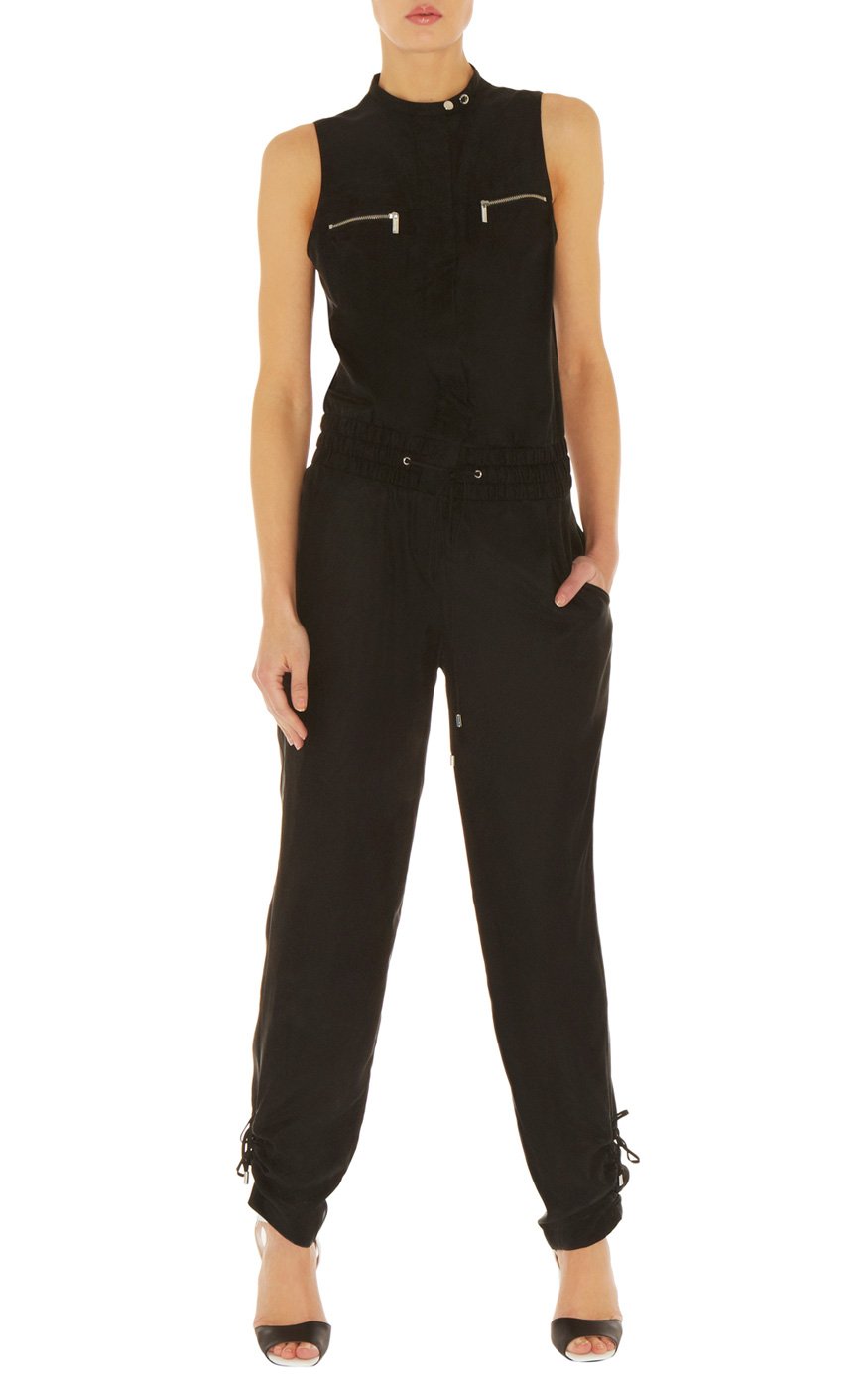 Lyst Karen Millen Zip Jumpsuit in Black