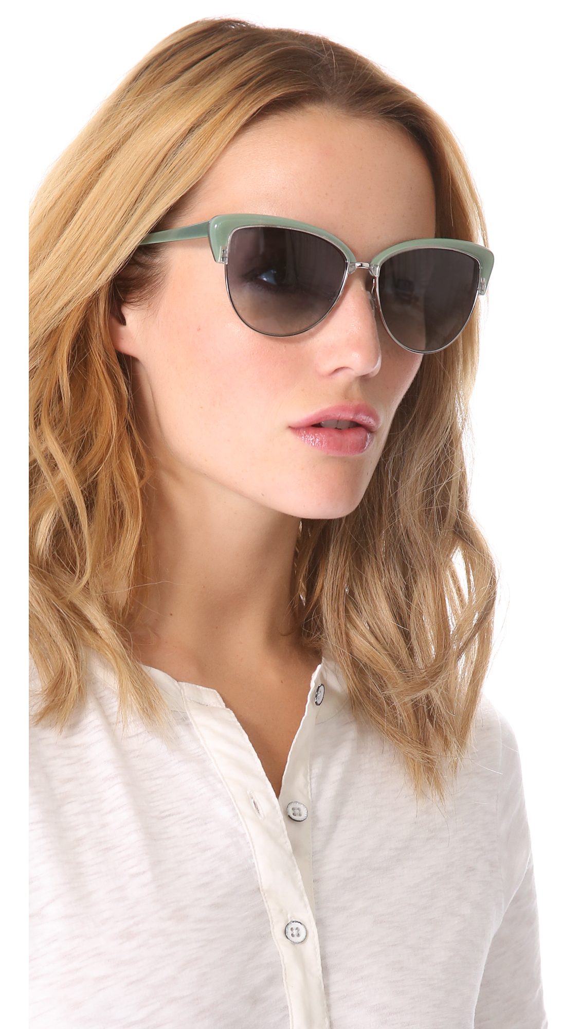 Lyst - Oliver Peoples Alisha Sunglasses in Blue