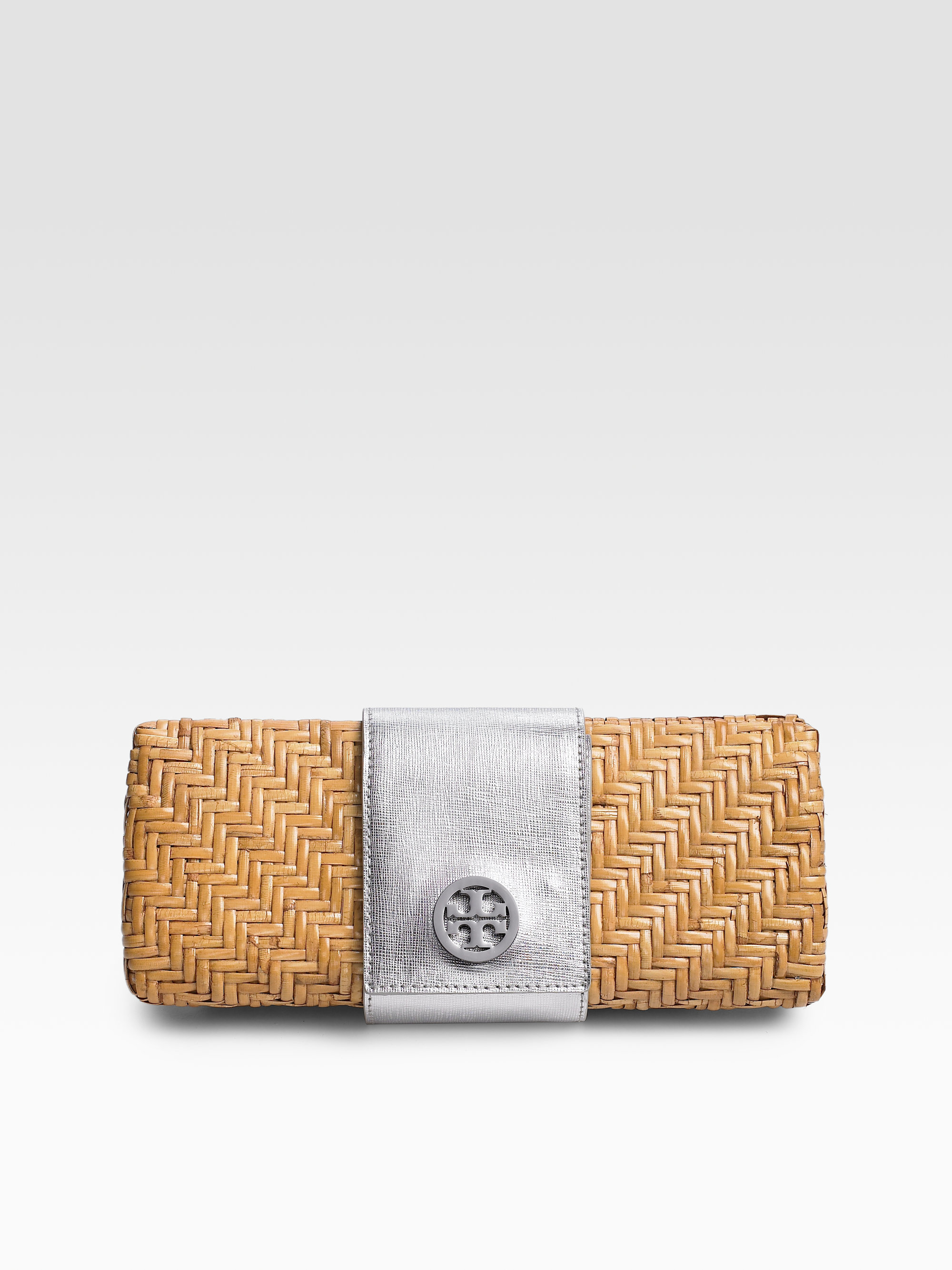 tory burch rattan clutch