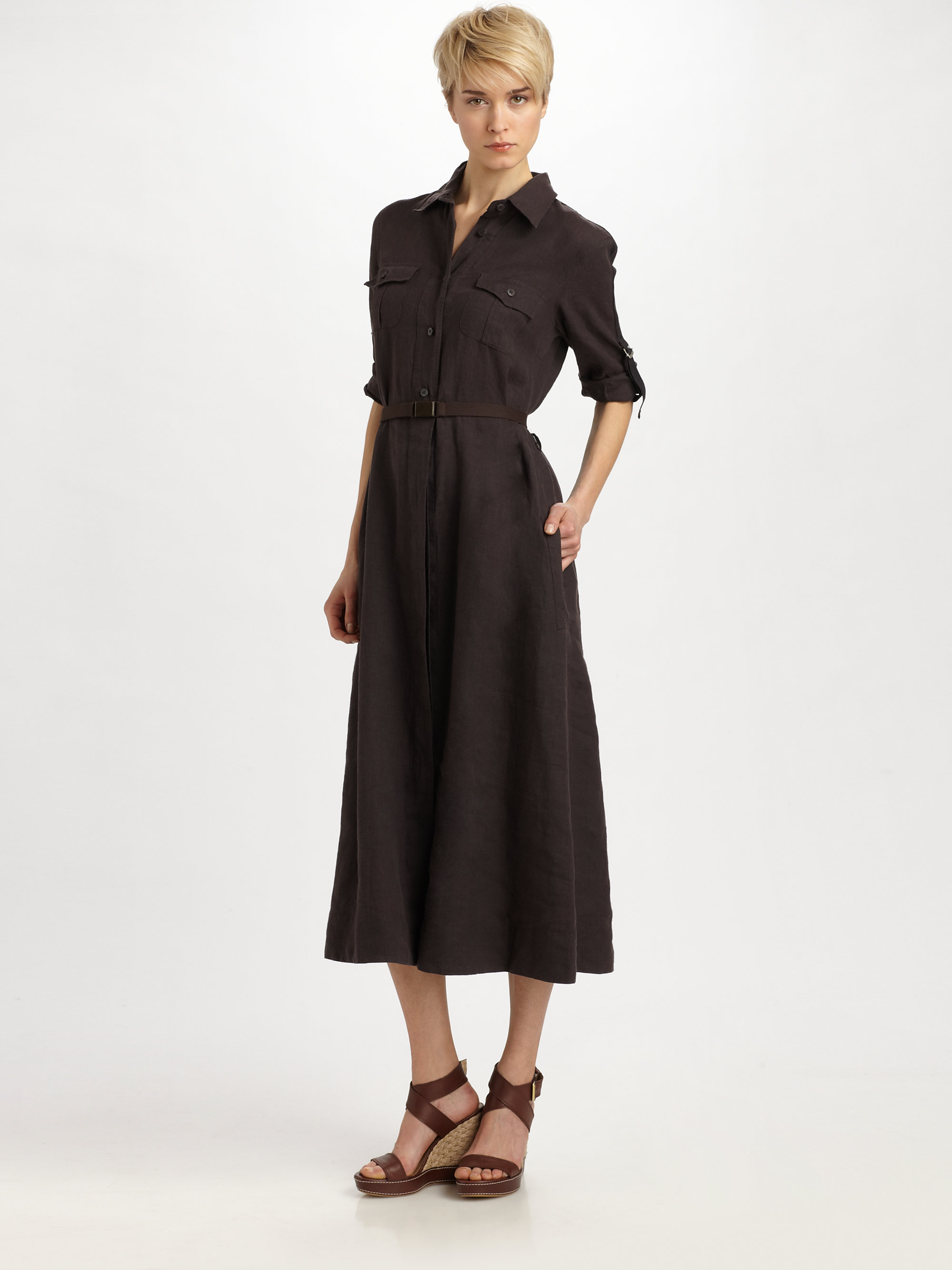 max mara linen dress