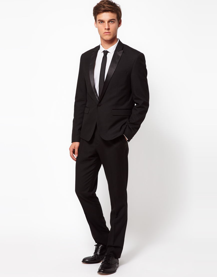 Lyst - Asos Slim Fit Tuxedo Suit Jacket in Black for Men