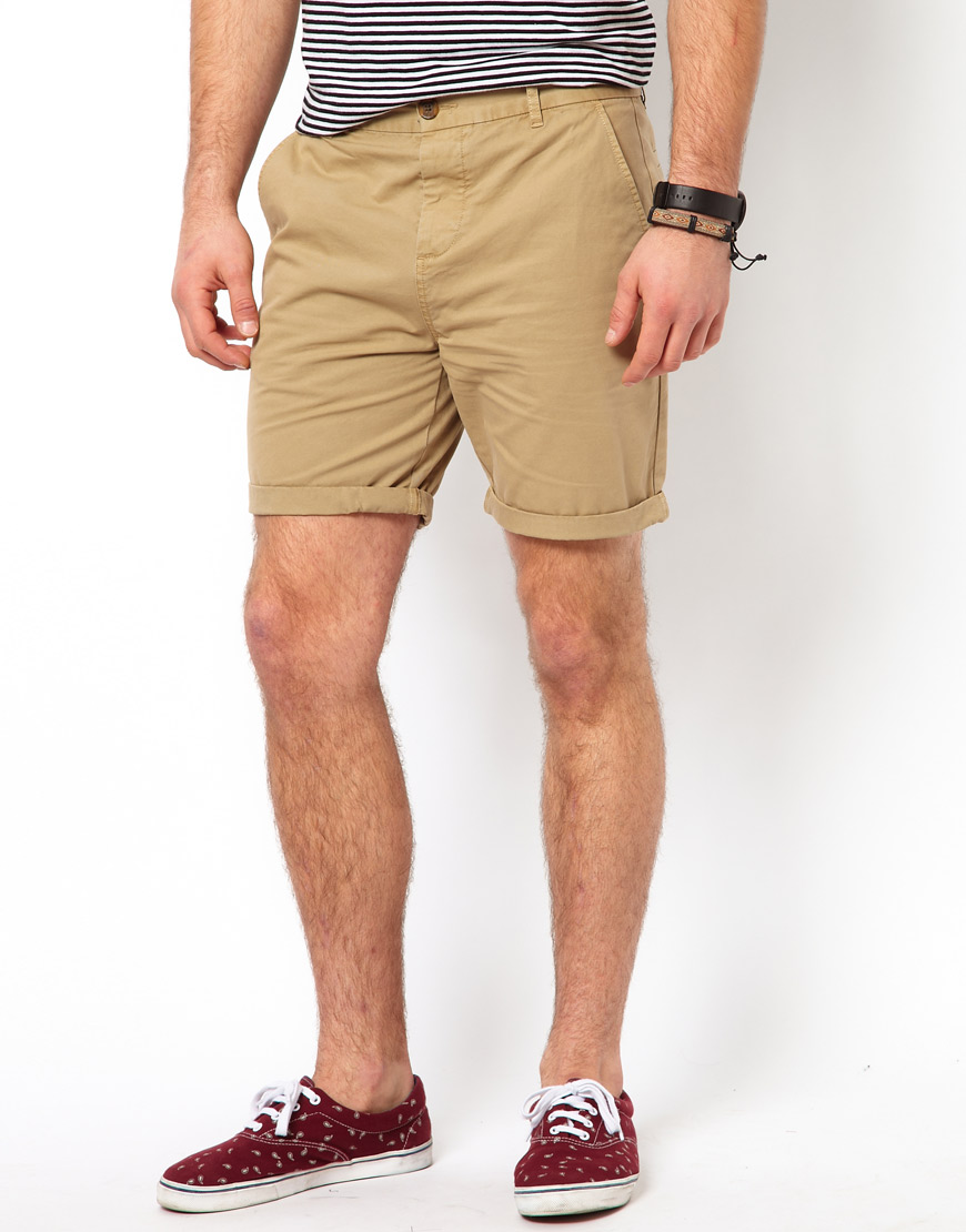 Lyst - Asos Chino Shorts in Brown for Men