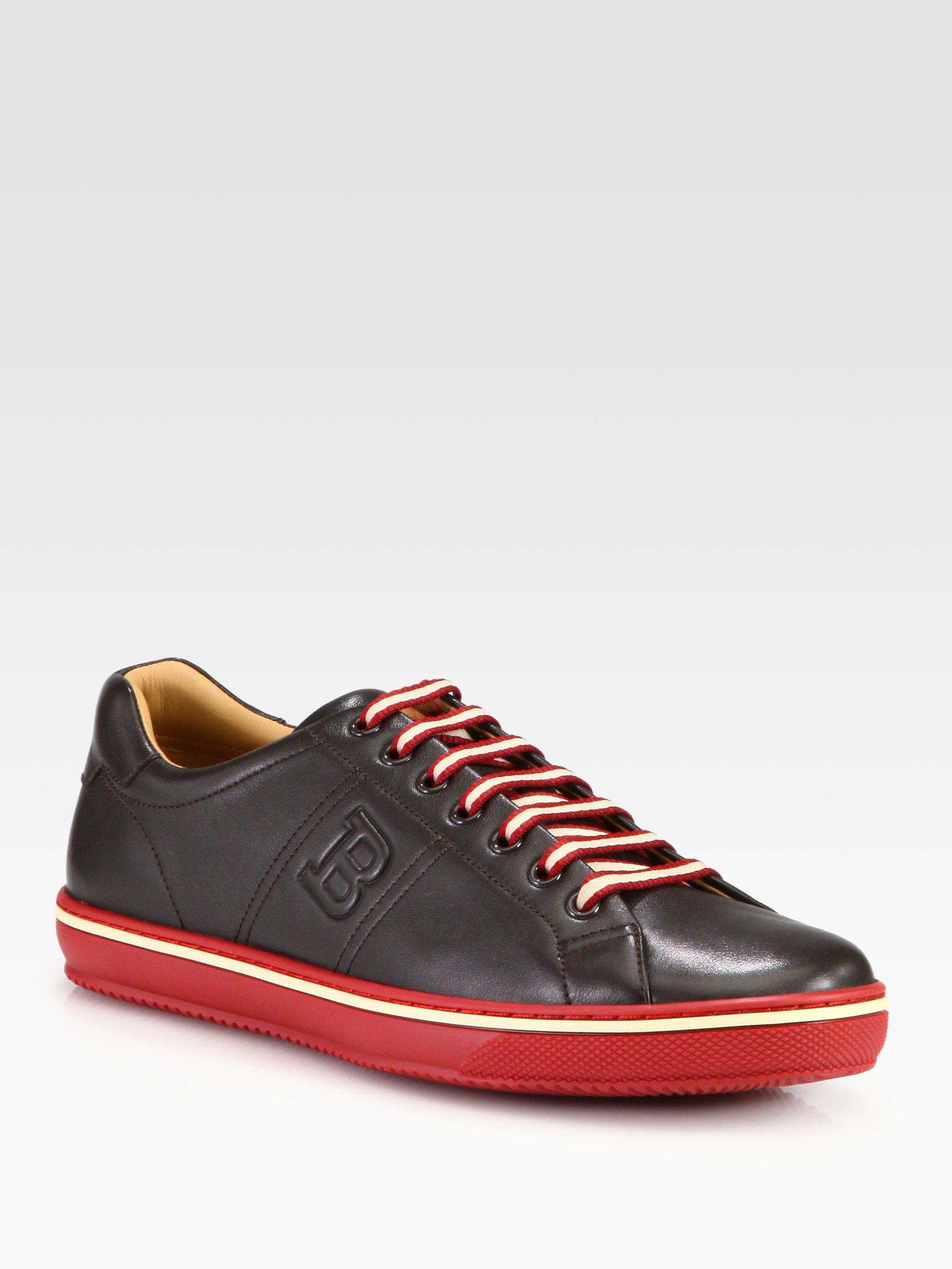 bally orivel leather sneakers