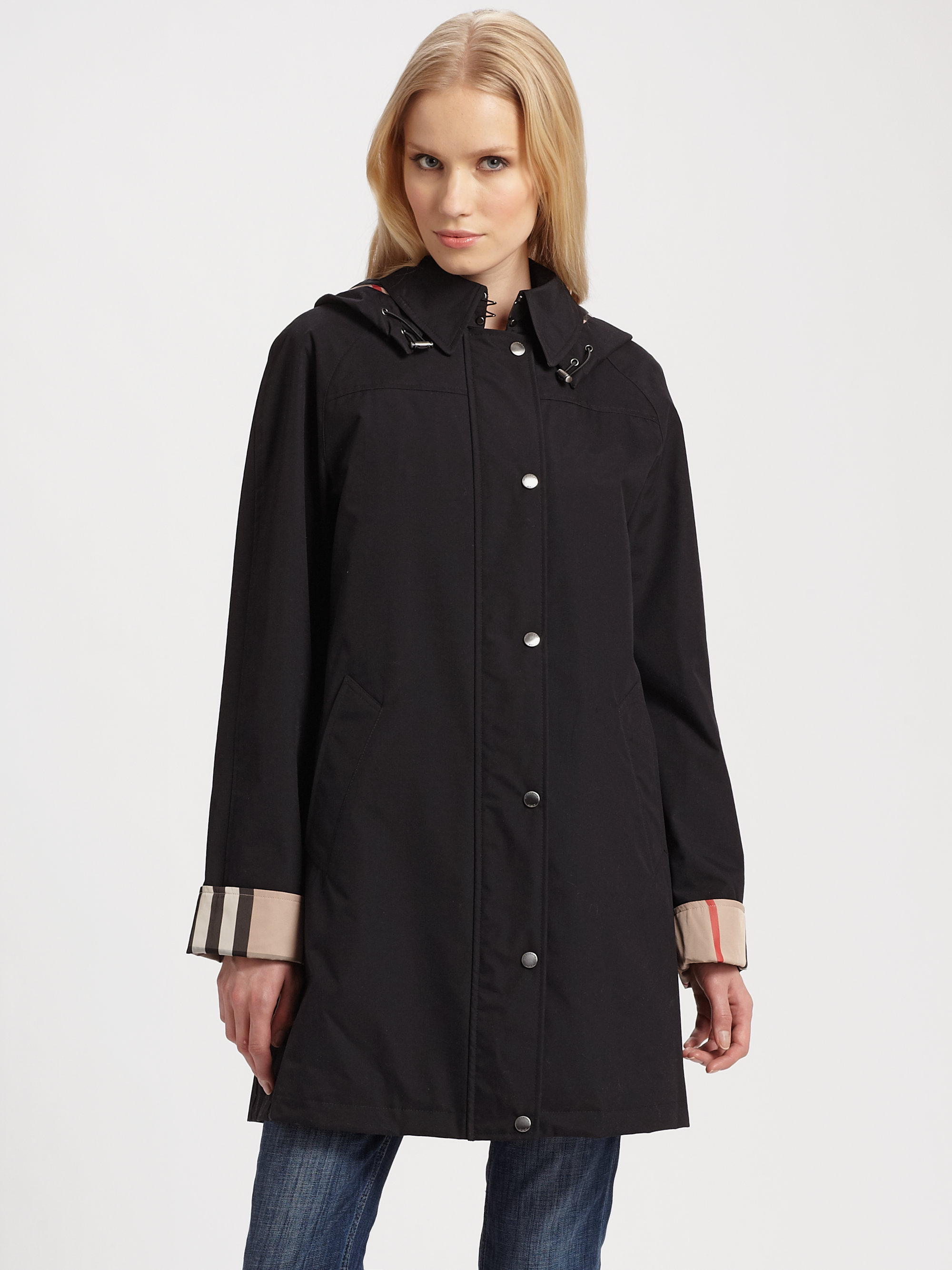 Burberry Brit Hattingly Raincoat in Black | Lyst