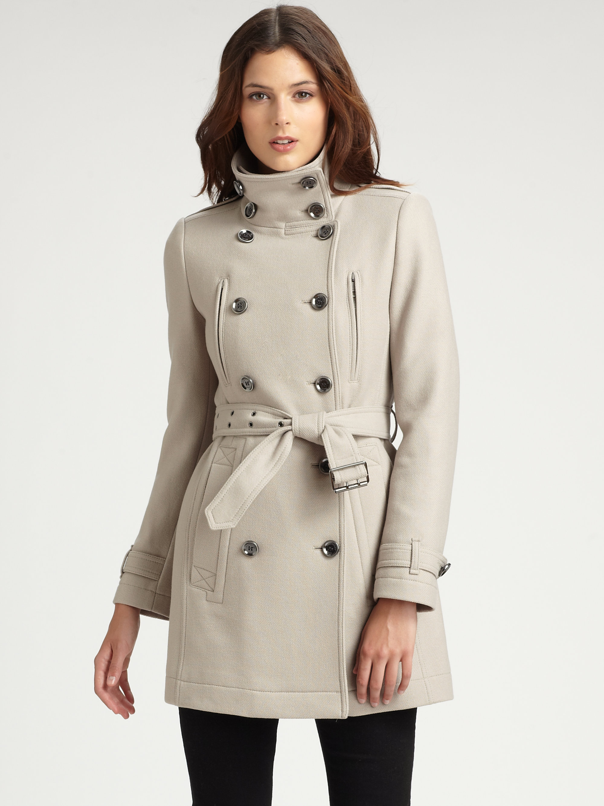 burberry brit coat wool