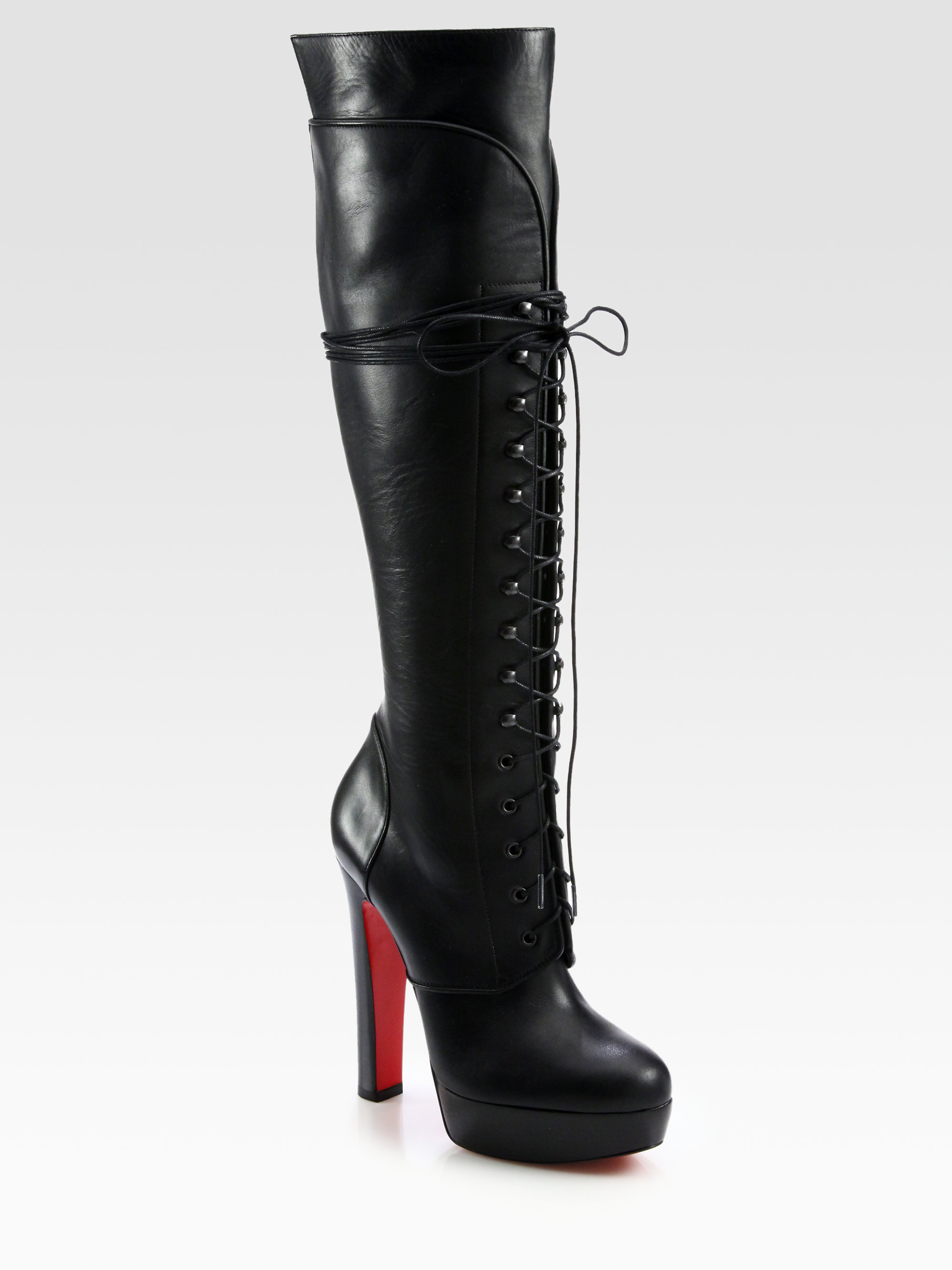louboutin lace boots