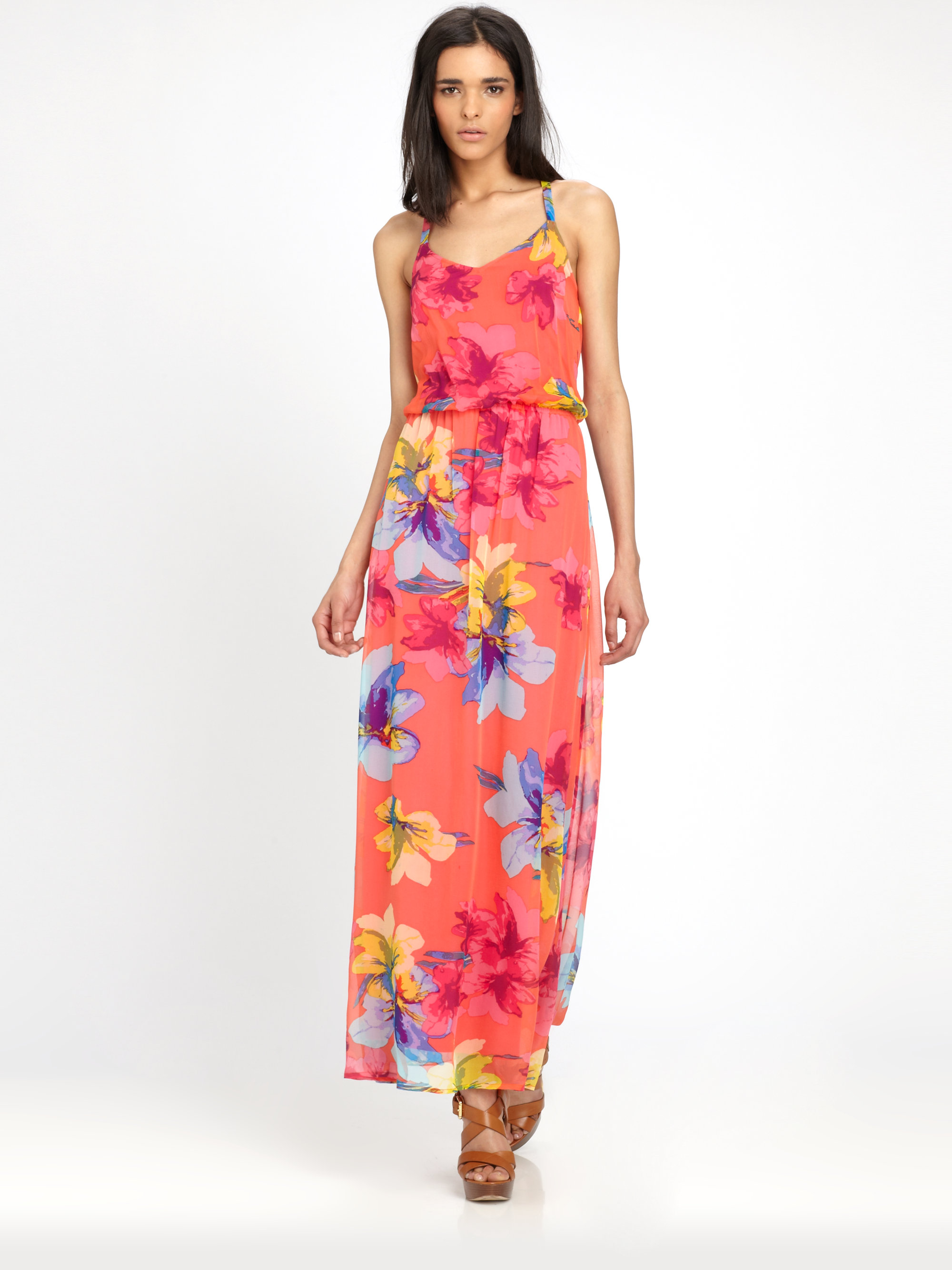 hibiscus maxi dress